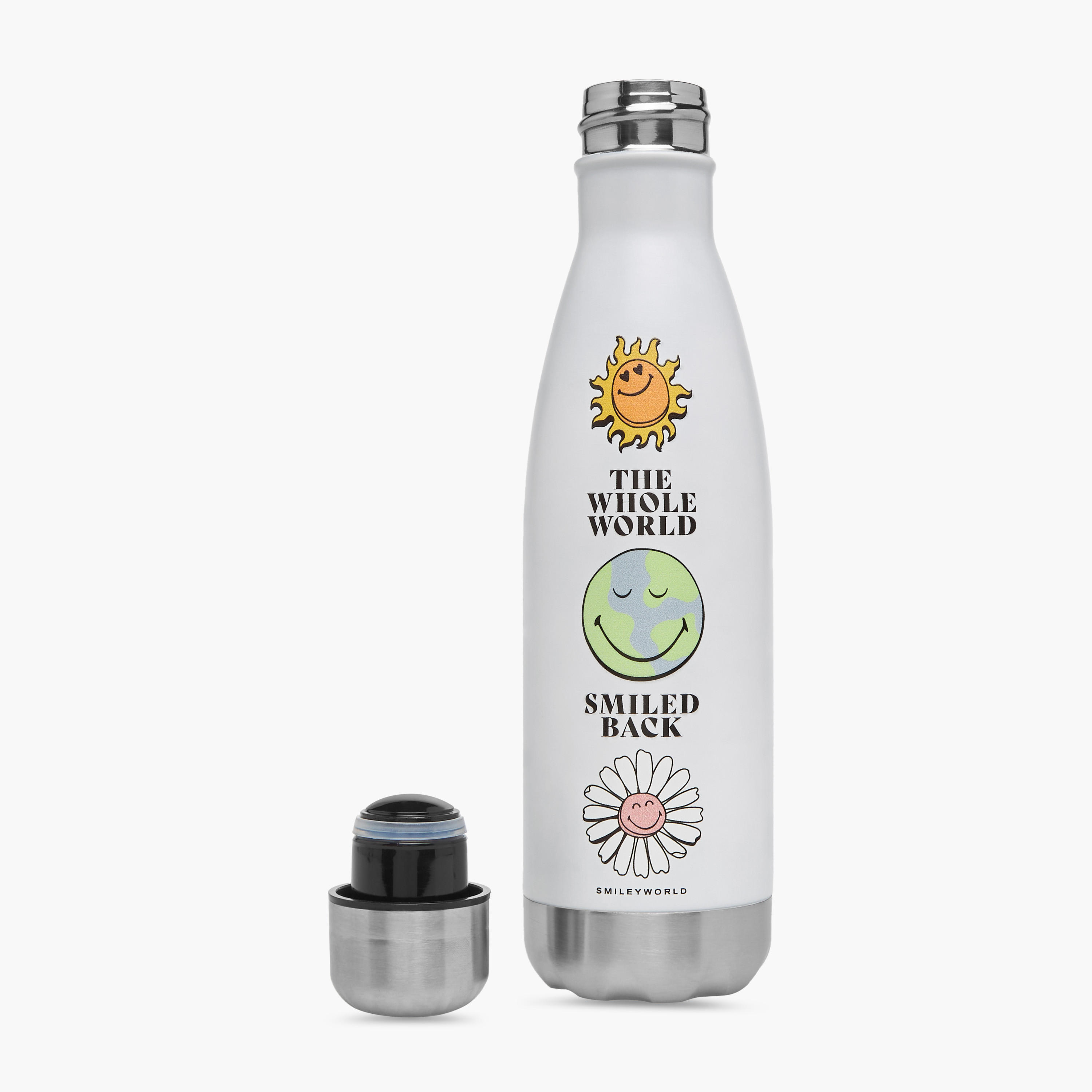 SmileyWorld Print Stainless Steel Water Bottle - 500 ml-school-waterbottles-image-2