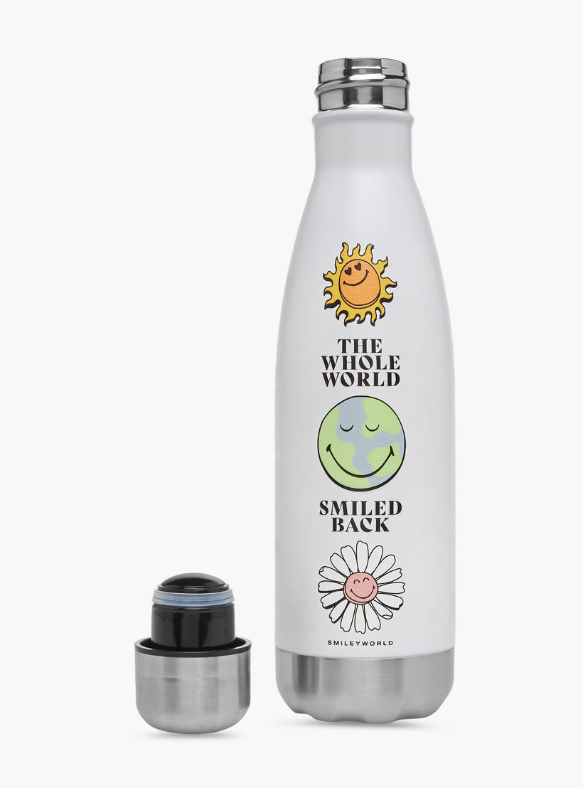SmileyWorld Print Stainless Steel Water Bottle - 500 ml-school-waterbottles-image-2