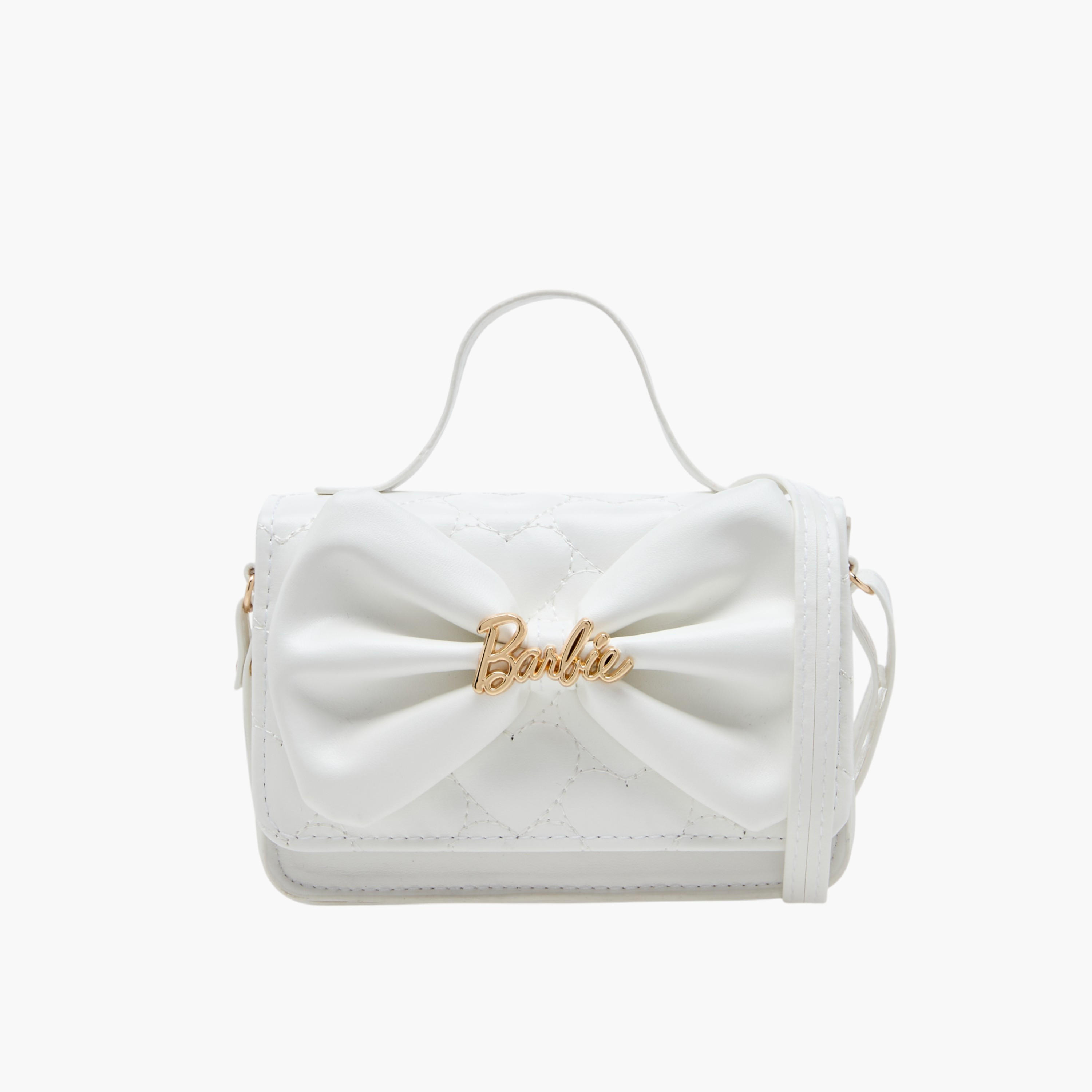Barbie Bow Accent Crossbody Bag with Adjustable Strap and Flap Closure-girls-accessories-bags-image-1