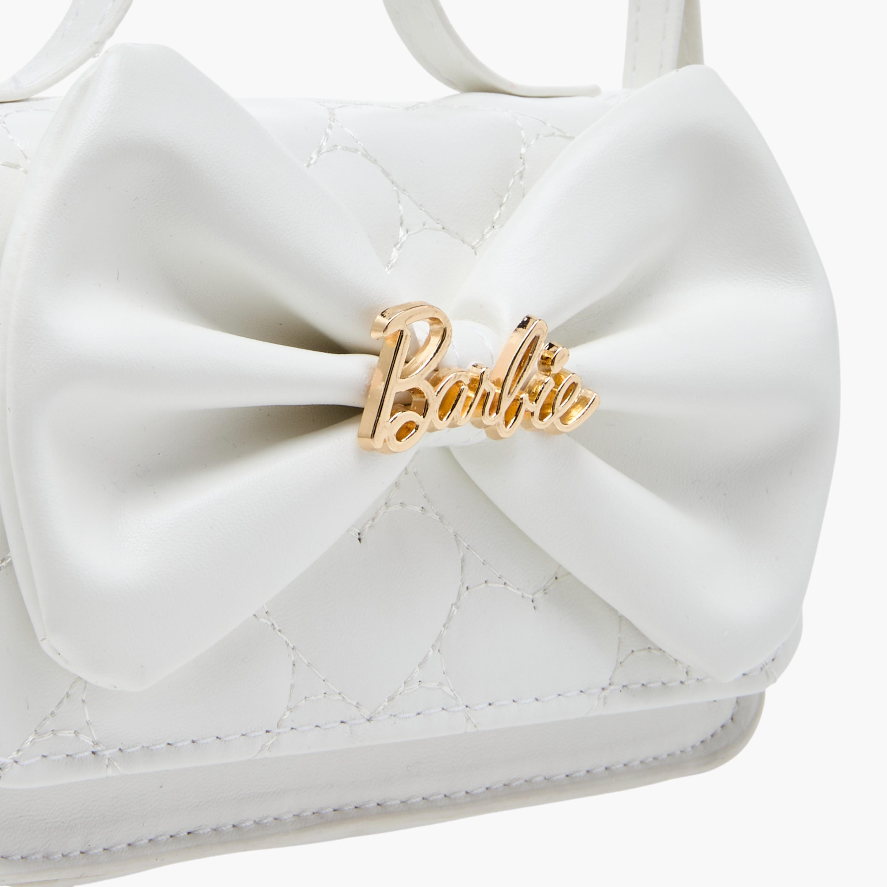 Barbie Bow Accent Crossbody Bag with Adjustable Strap and Flap Closure-girls-accessories-bags-image-4