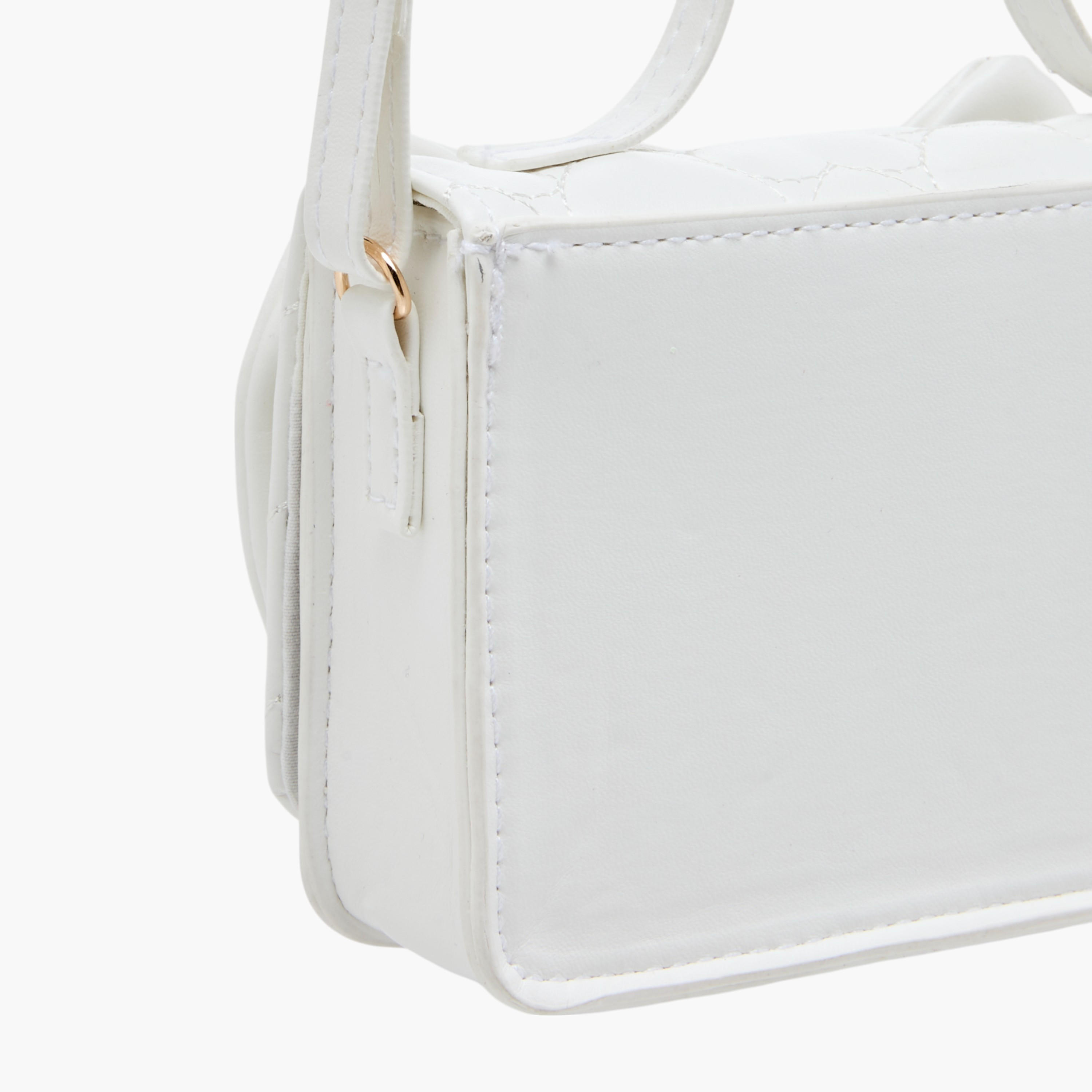 Barbie Bow Accent Crossbody Bag with Adjustable Strap and Flap Closure-girls-accessories-bags-image-5