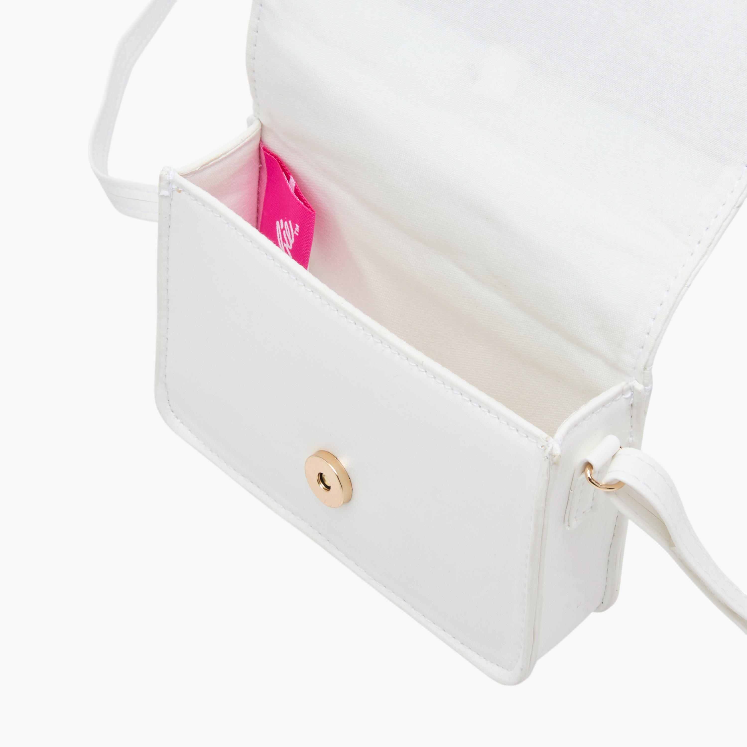 Barbie Bow Accent Crossbody Bag with Adjustable Strap and Flap Closure-girls-accessories-bags-image-7