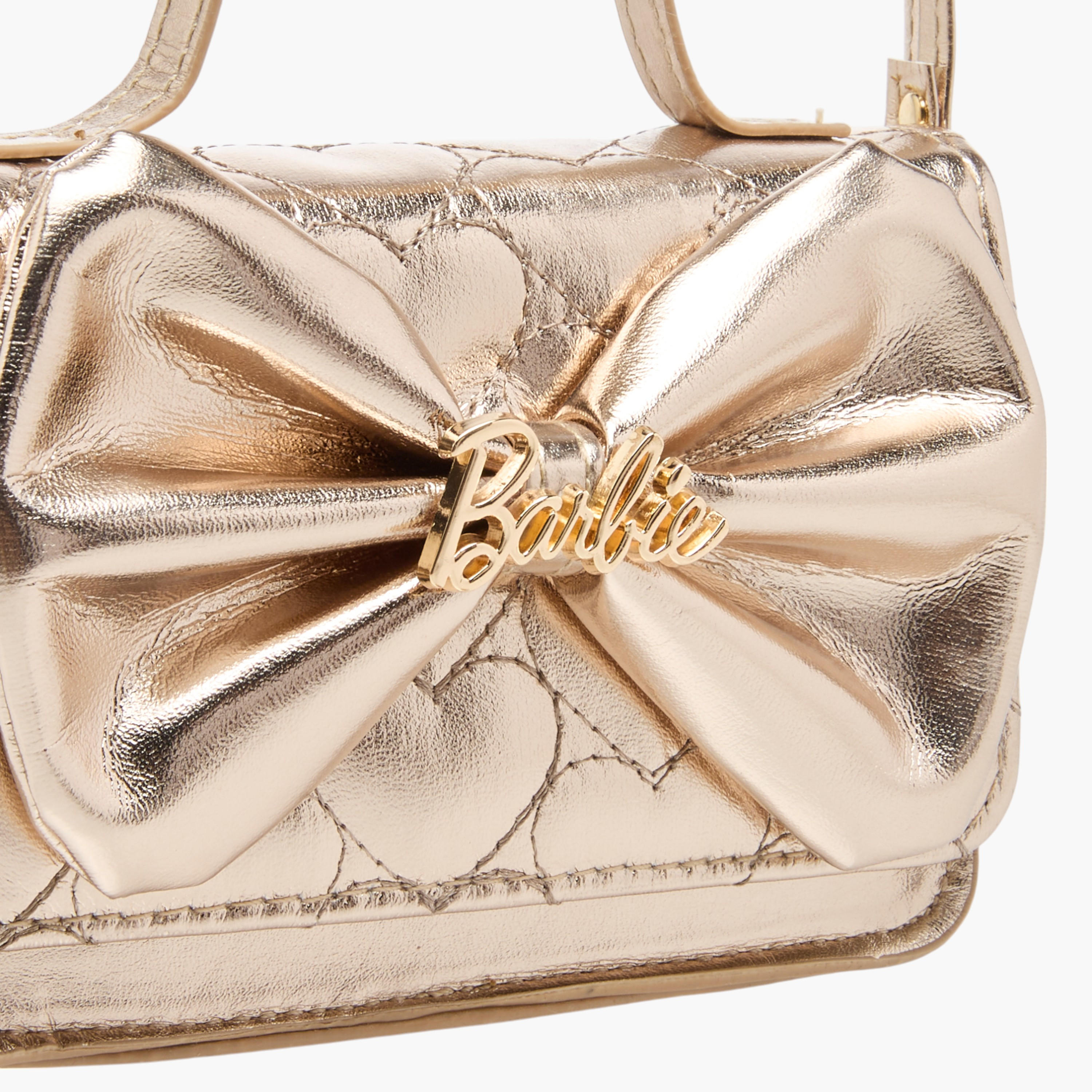 Barbie Bow Accent Crossbody Bag with Adjustable Strap and Flap Closure-girls-accessories-bags-image-4