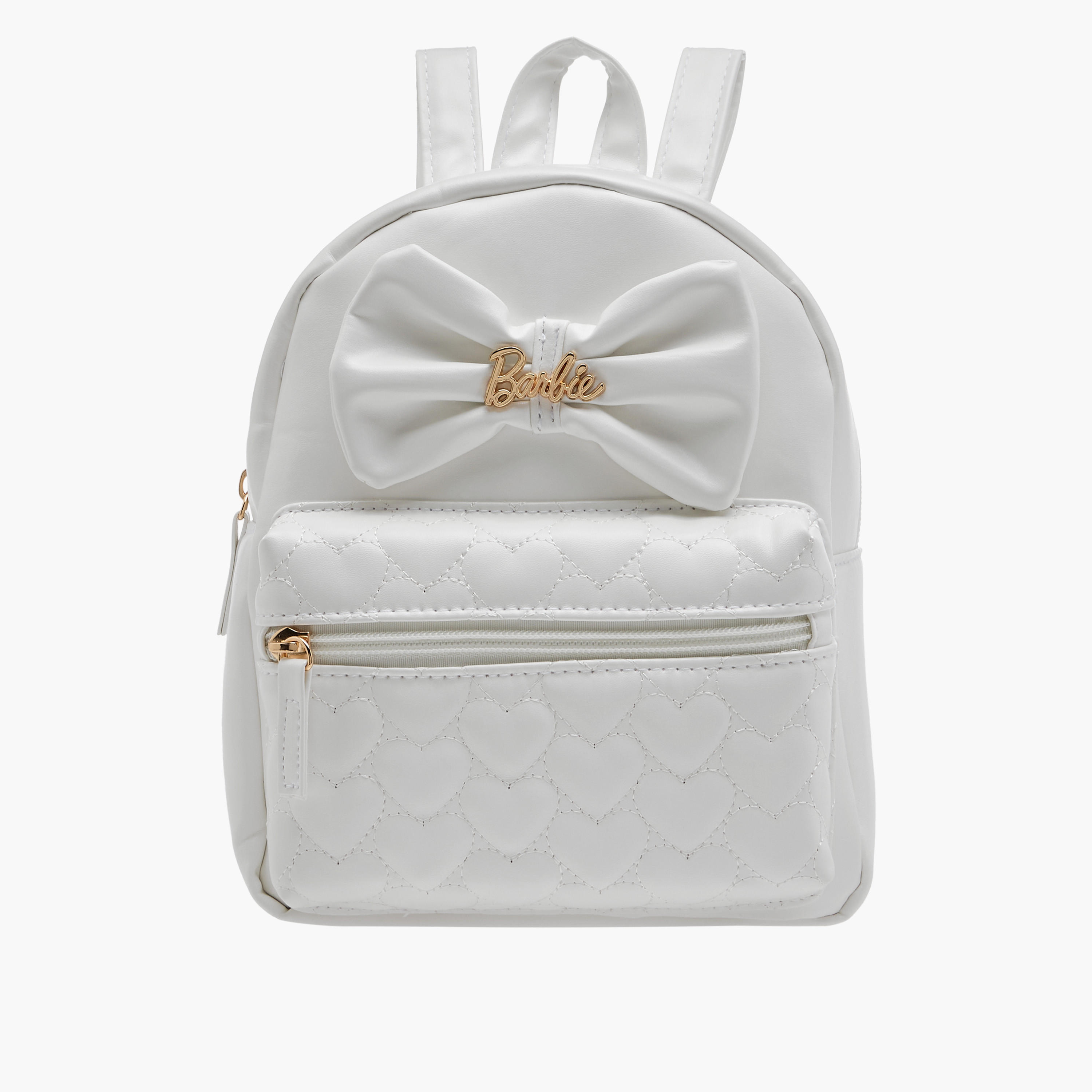 Barbie Bow Applique Backpack with Zip Closure and Adjustable Strap-girls-accessories-bags-image-1