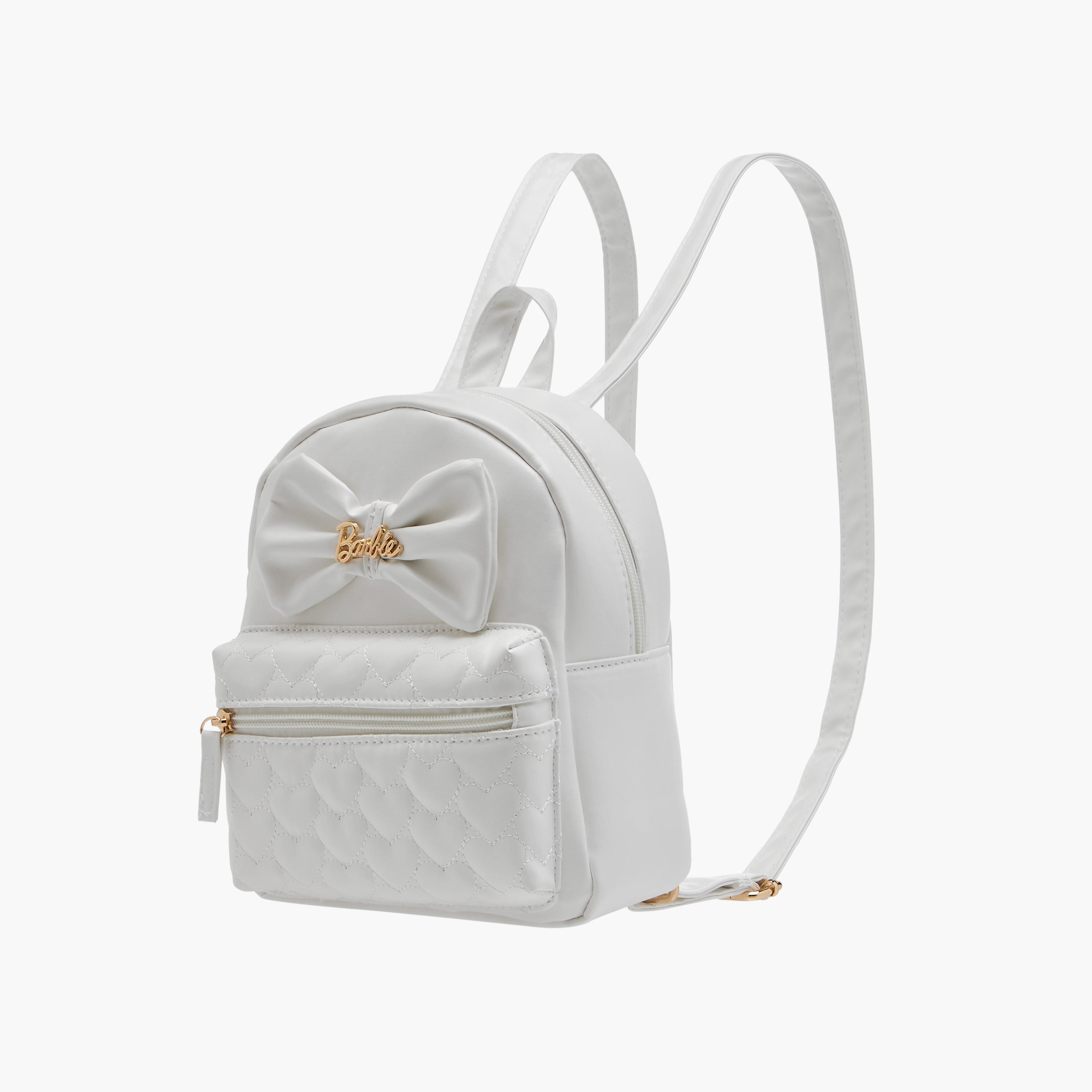 Barbie Bow Applique Backpack with Zip Closure and Adjustable Strap-girls-accessories-bags-image-2