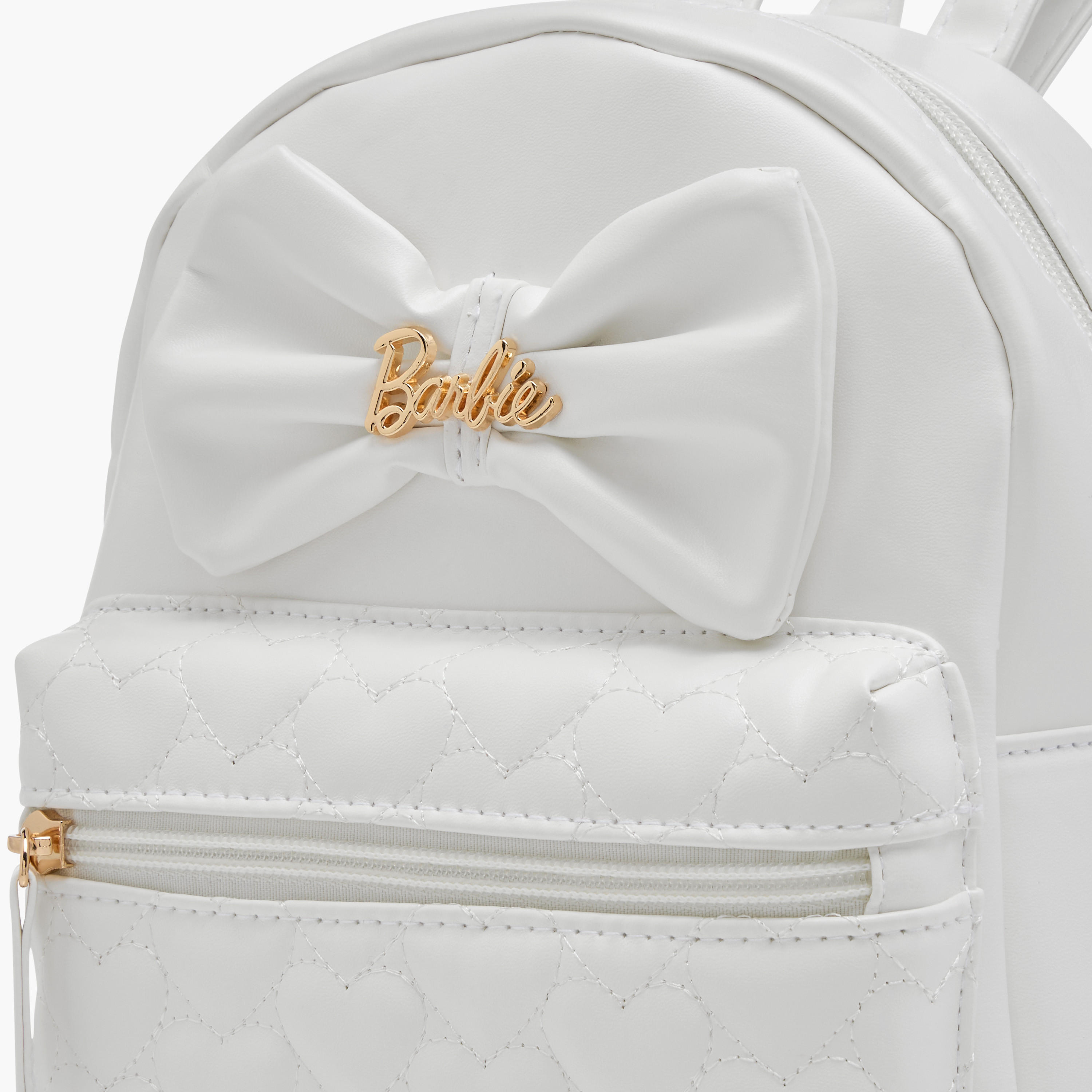 Barbie Bow Applique Backpack with Zip Closure and Adjustable Strap-girls-accessories-bags-image-5