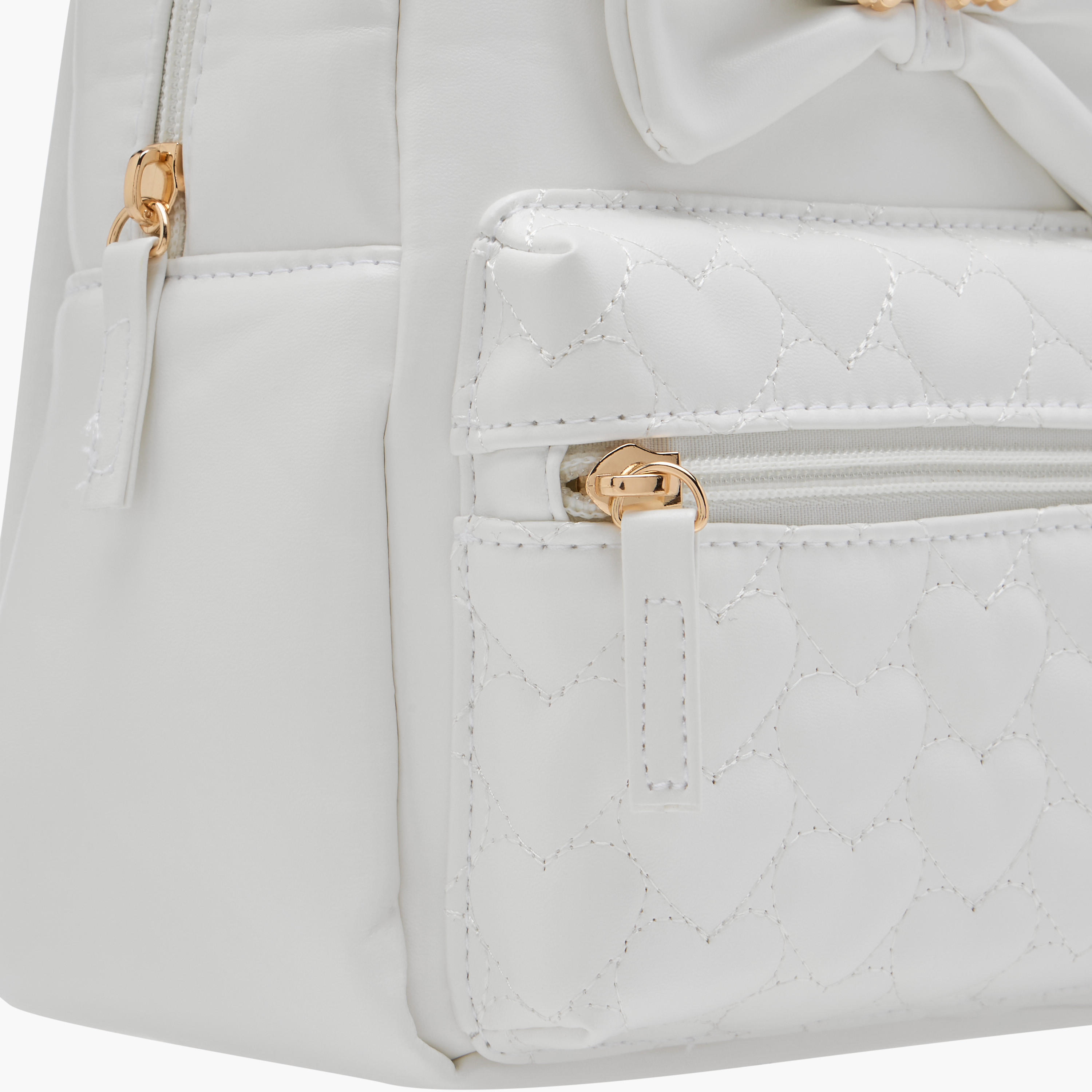 Barbie Bow Applique Backpack with Zip Closure and Adjustable Strap-girls-accessories-bags-image-6