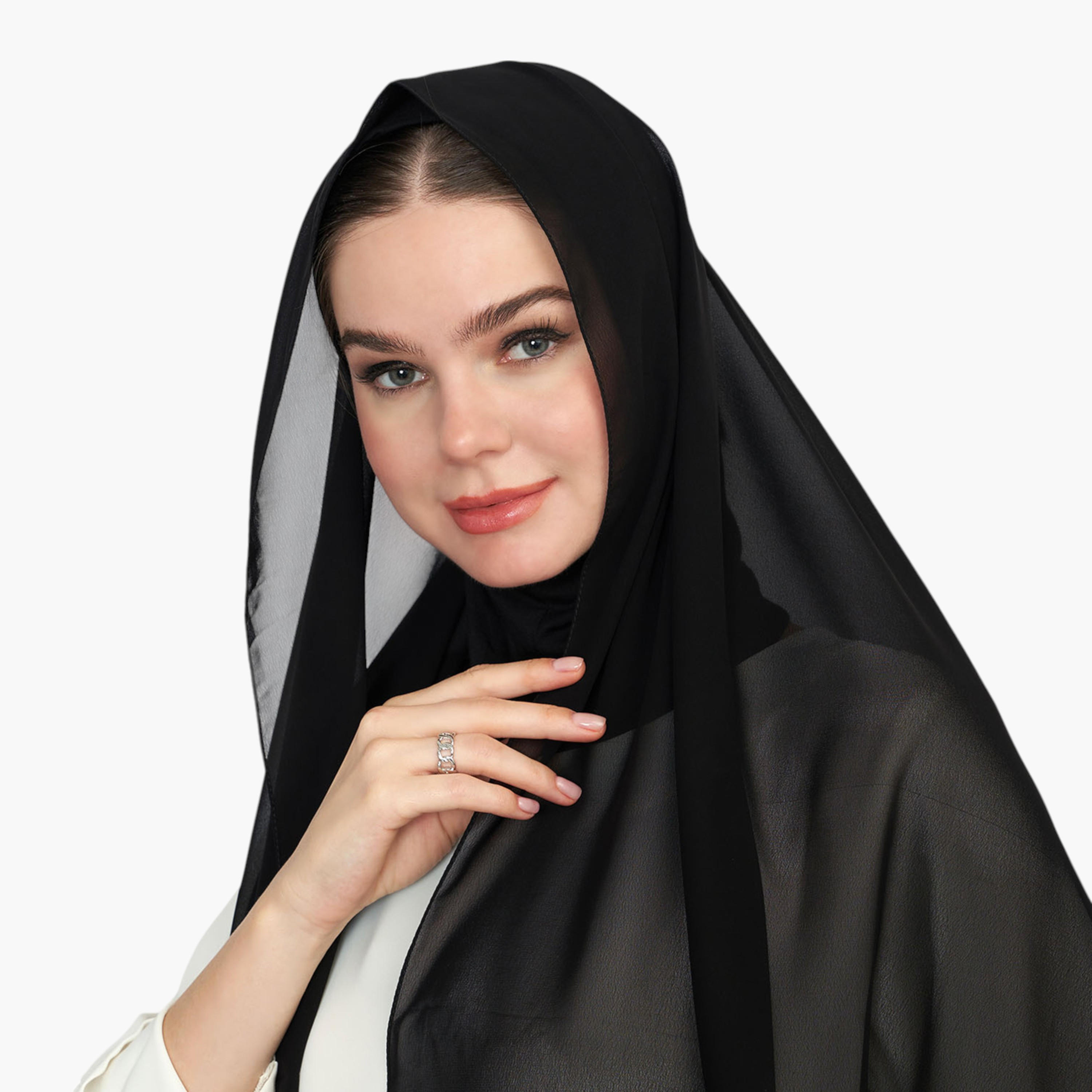 Logo Embellished Hijab-women-arabicclothing-headscarf-hijab-image-1