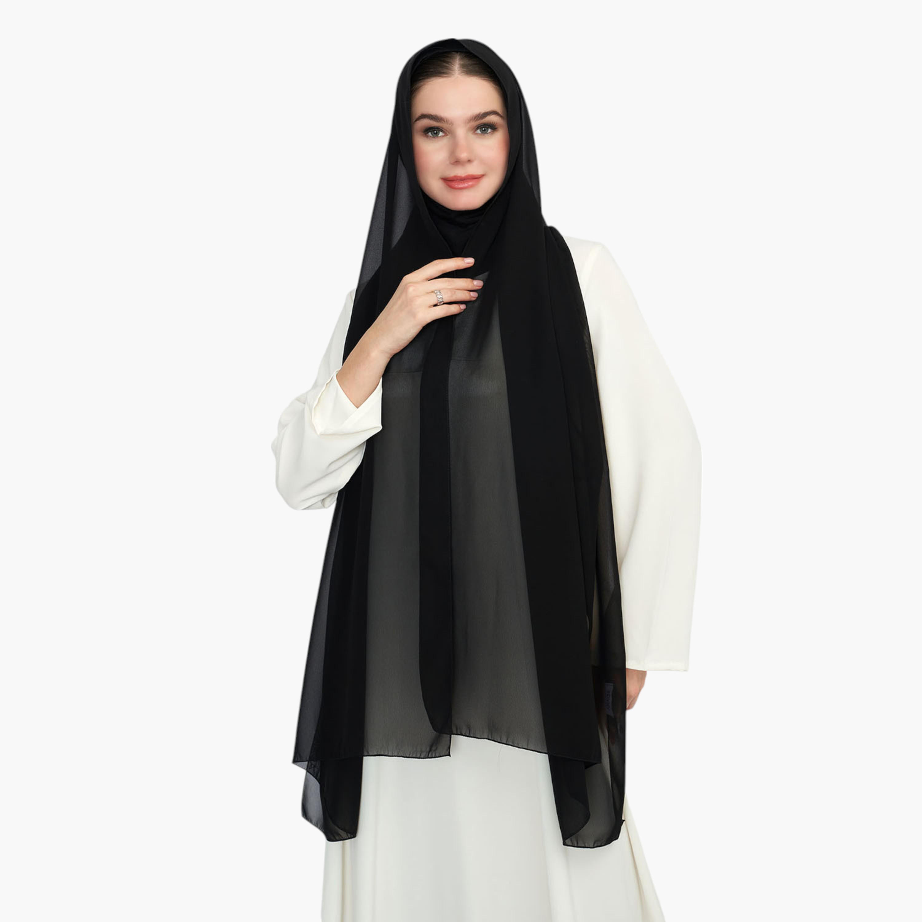 Logo Embellished Hijab-women-arabicclothing-headscarf-hijab-image-2