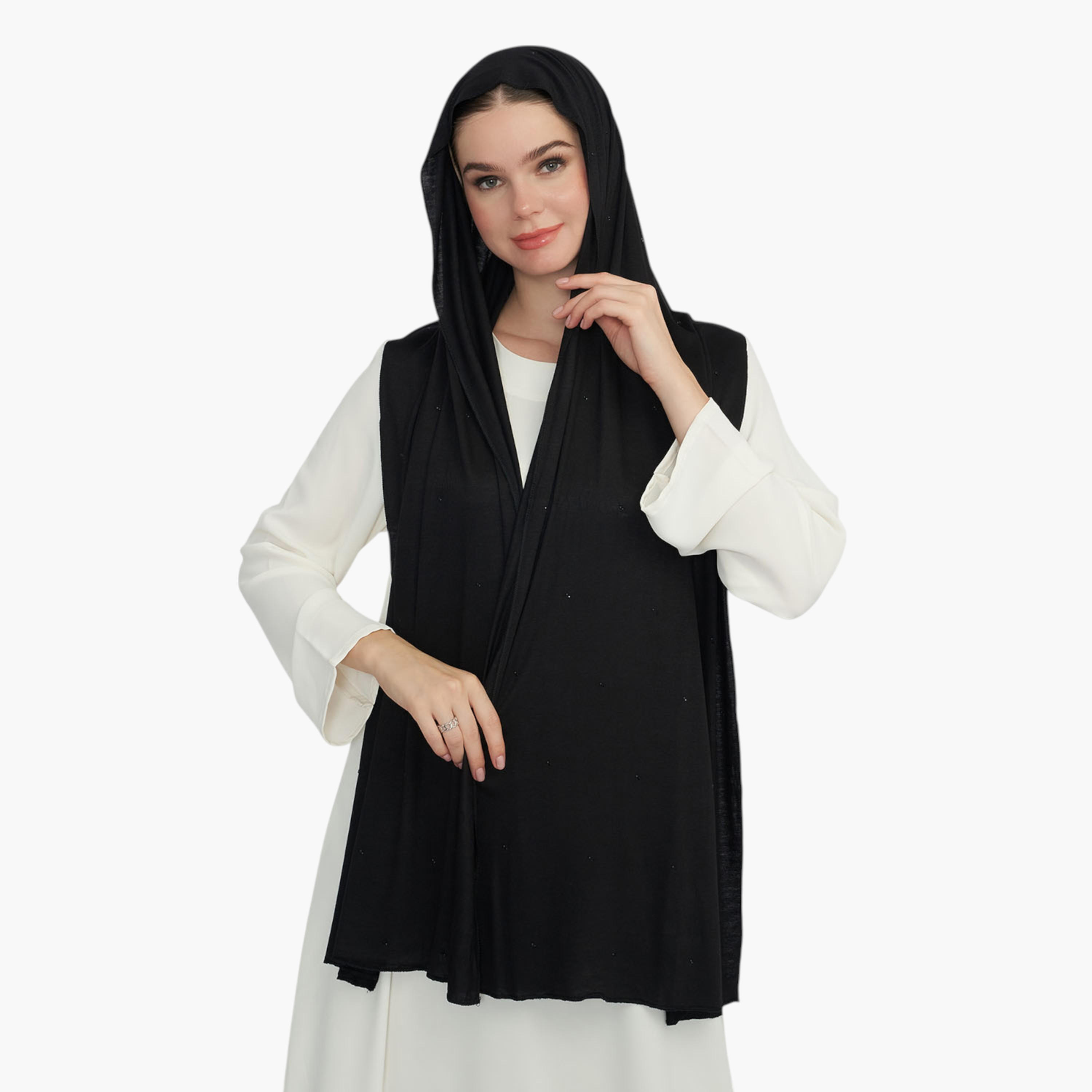 Stone Embellished Hijab-women-arabicclothing-headscarf-hijab-image-2