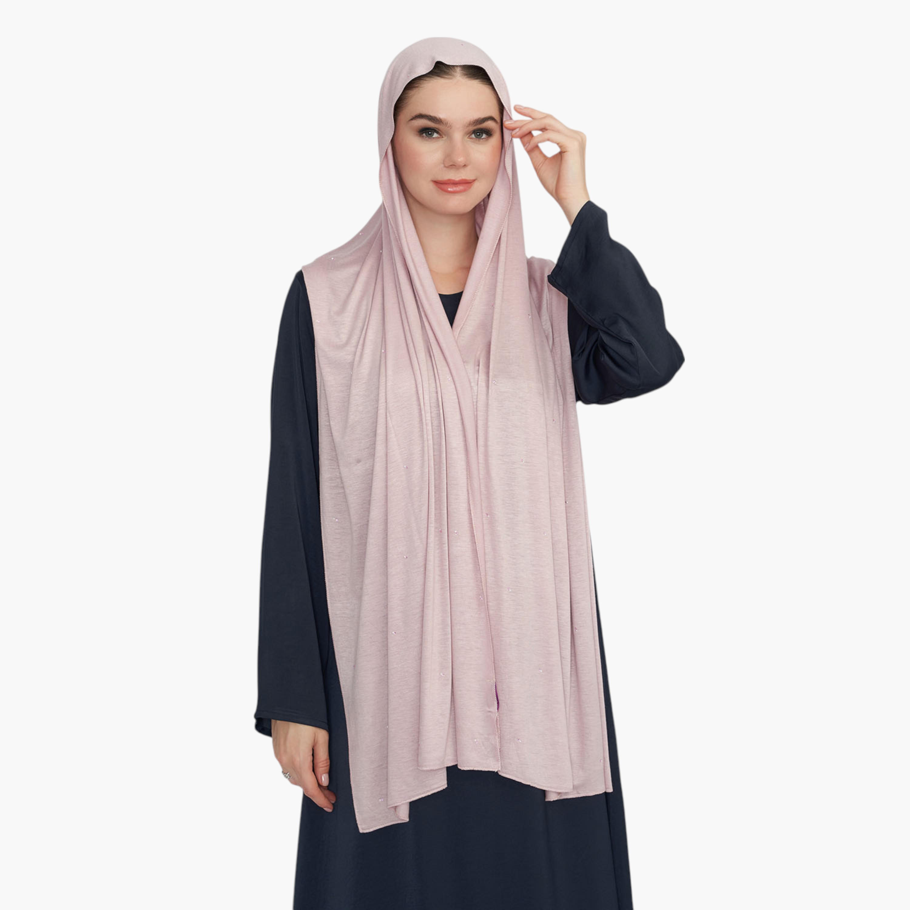 Logo Embellished Hijab-women-arabicclothing-headscarf-hijab-image-2
