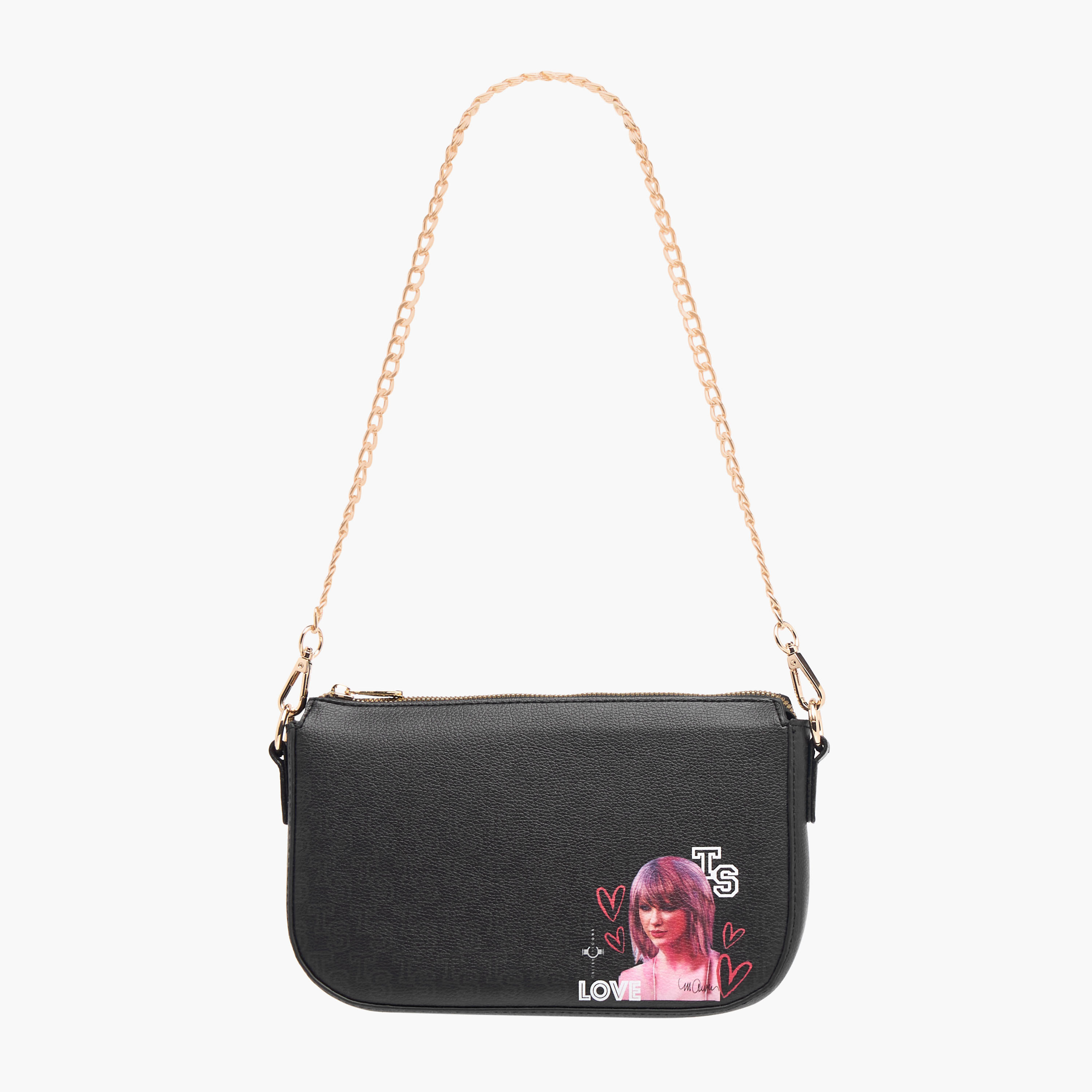 Sasha Taylor Swift Print Shoulder Bag with Detachable Strap and Zip Closure-women-bagsandwallets-handbags-image-3