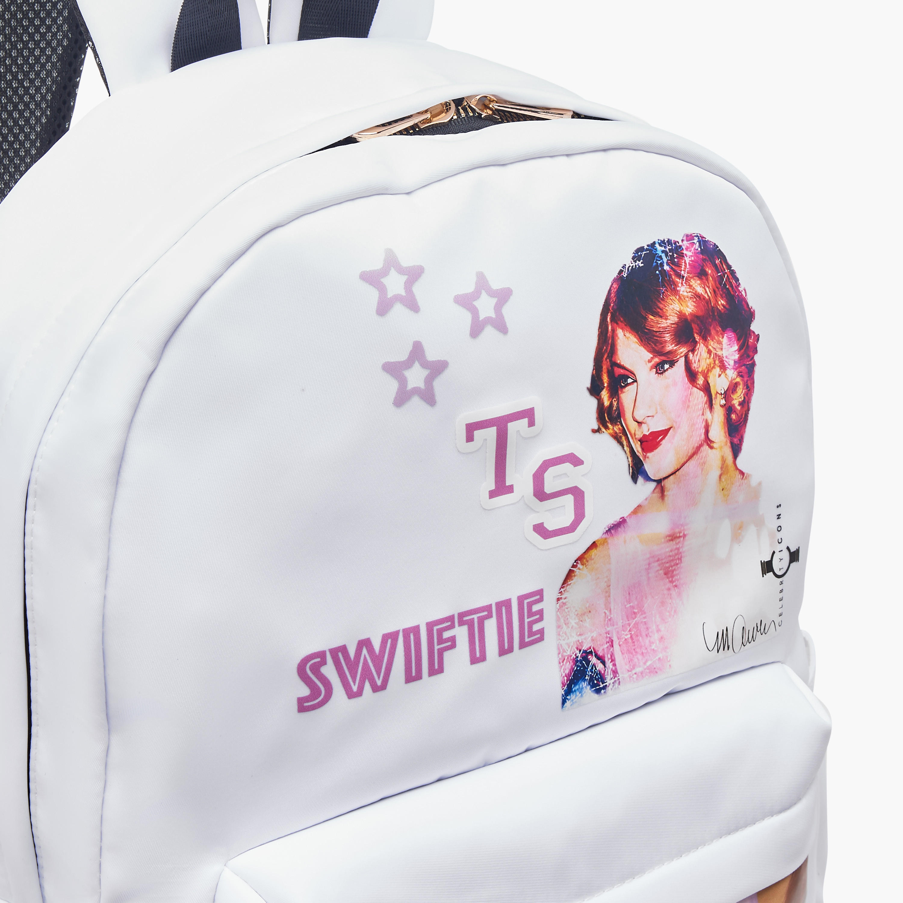 Sasha Taylor Swift Print Backpack with Zip Closure and Laptop Compartment-women-bagsandwallets-backpacks-image-6