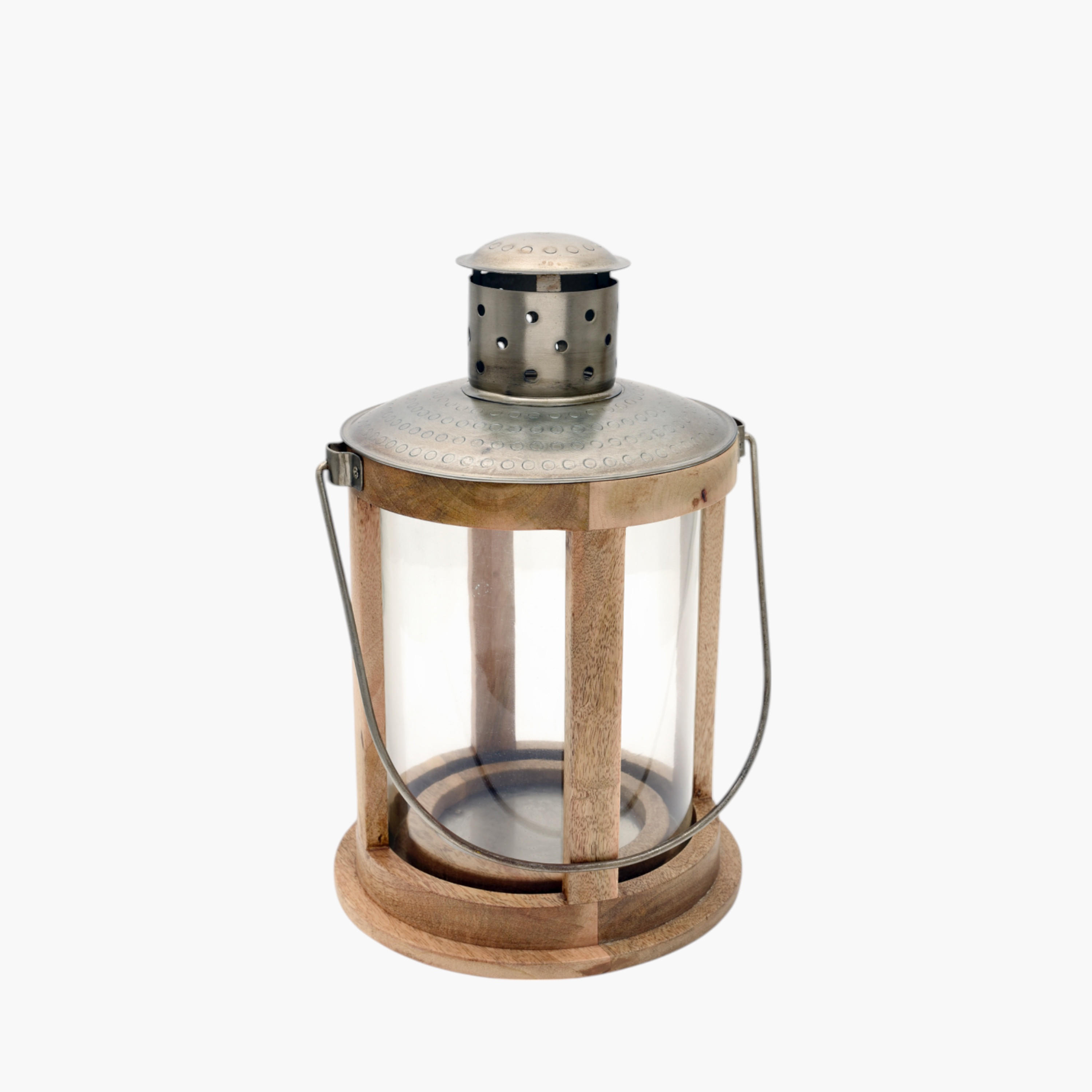 فانوس خشب بمقبض صنع بواسطة لايف ستايل - 39 سم-household-decor-candleholdersandlanterns-image-1