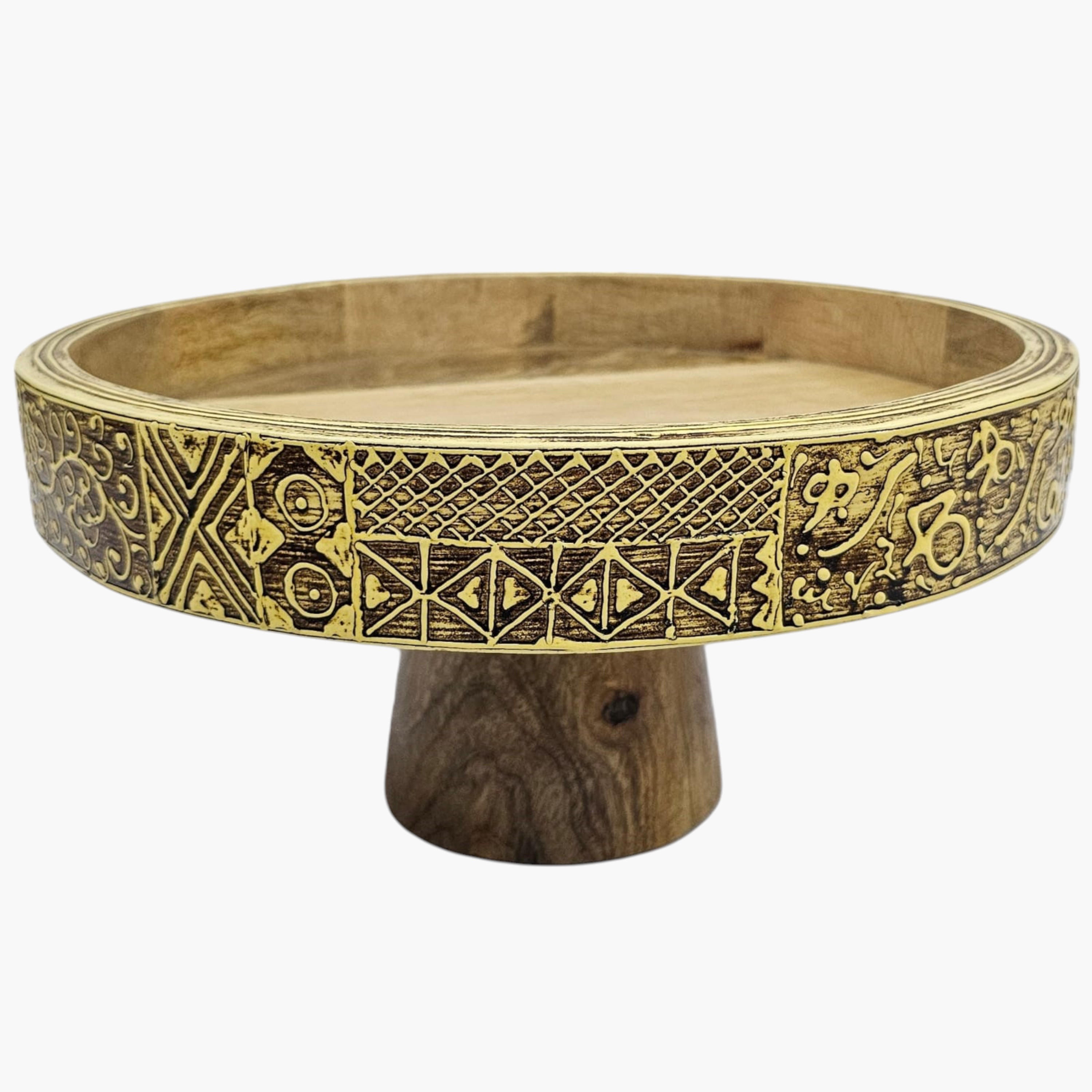 حامل ديكور خشب مرسوم من لايف ستايل - 30 سم-household-decor-decorativeobjectsandsculptures-image-1