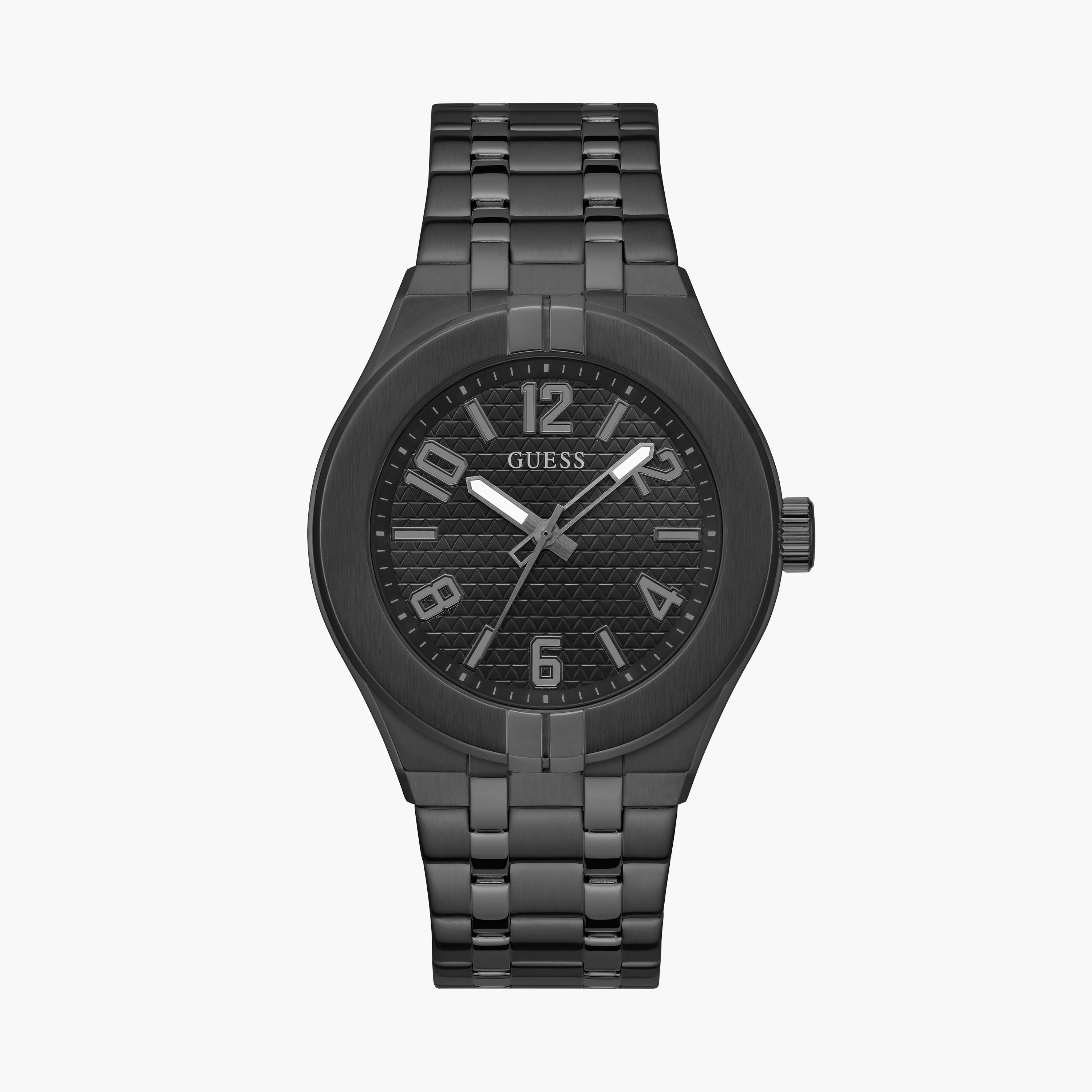 غيس- ساعة رجالية 44 مم تناظرية سوار ستانلس ستيل باللون الأسود | GW0661G3-men-watchesandjewellery-watches-image-1