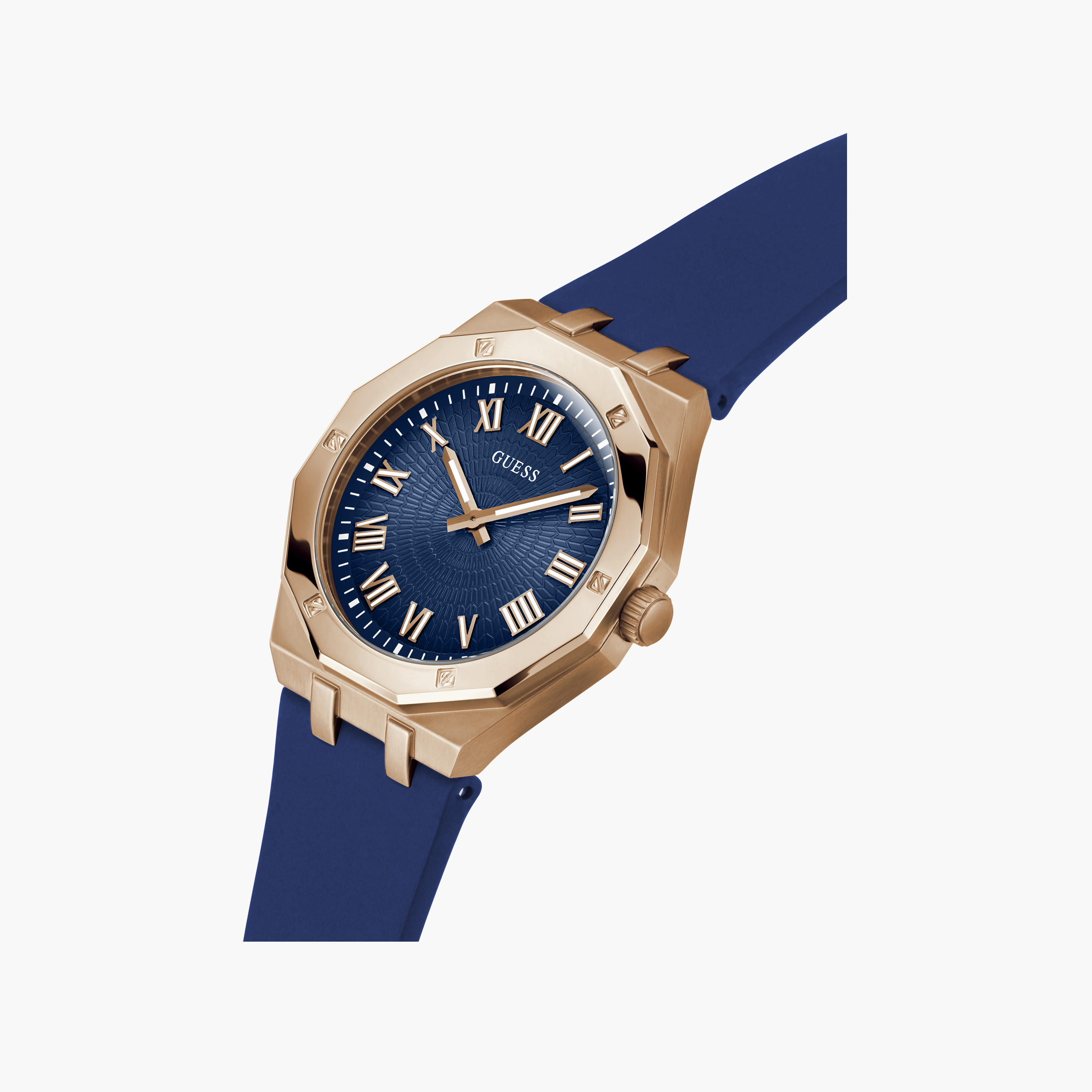 غيس- ساعة رجالية 42 مم تناظرية سوار سيليكون باللون الأزرق | GW0663G3-men-watchesandjewellery-watches-image-4