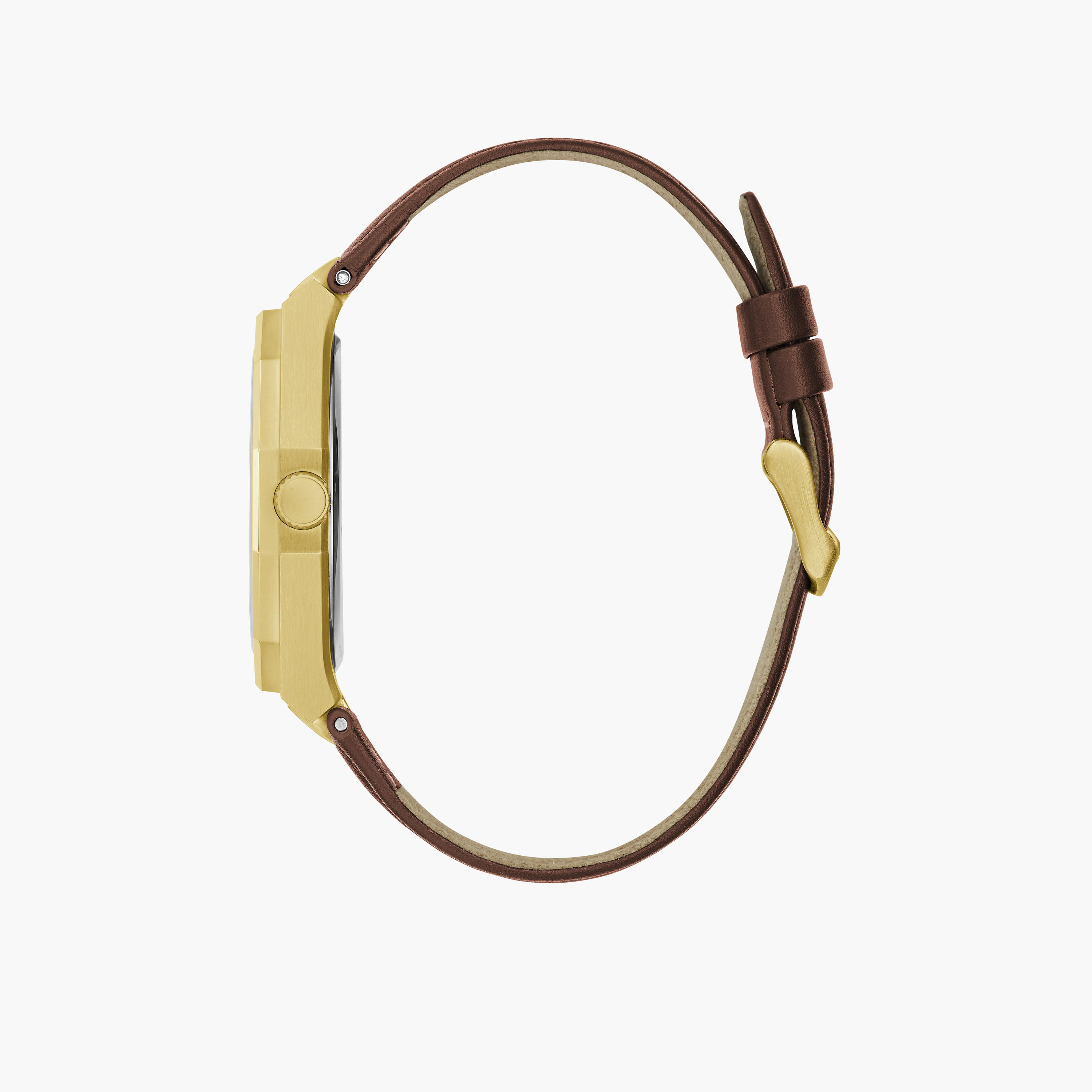 Guess Men's 42 MM Brown Analog Leather Strap Watch | GW0663G2-men-watchesandjewellery-watches-image-3