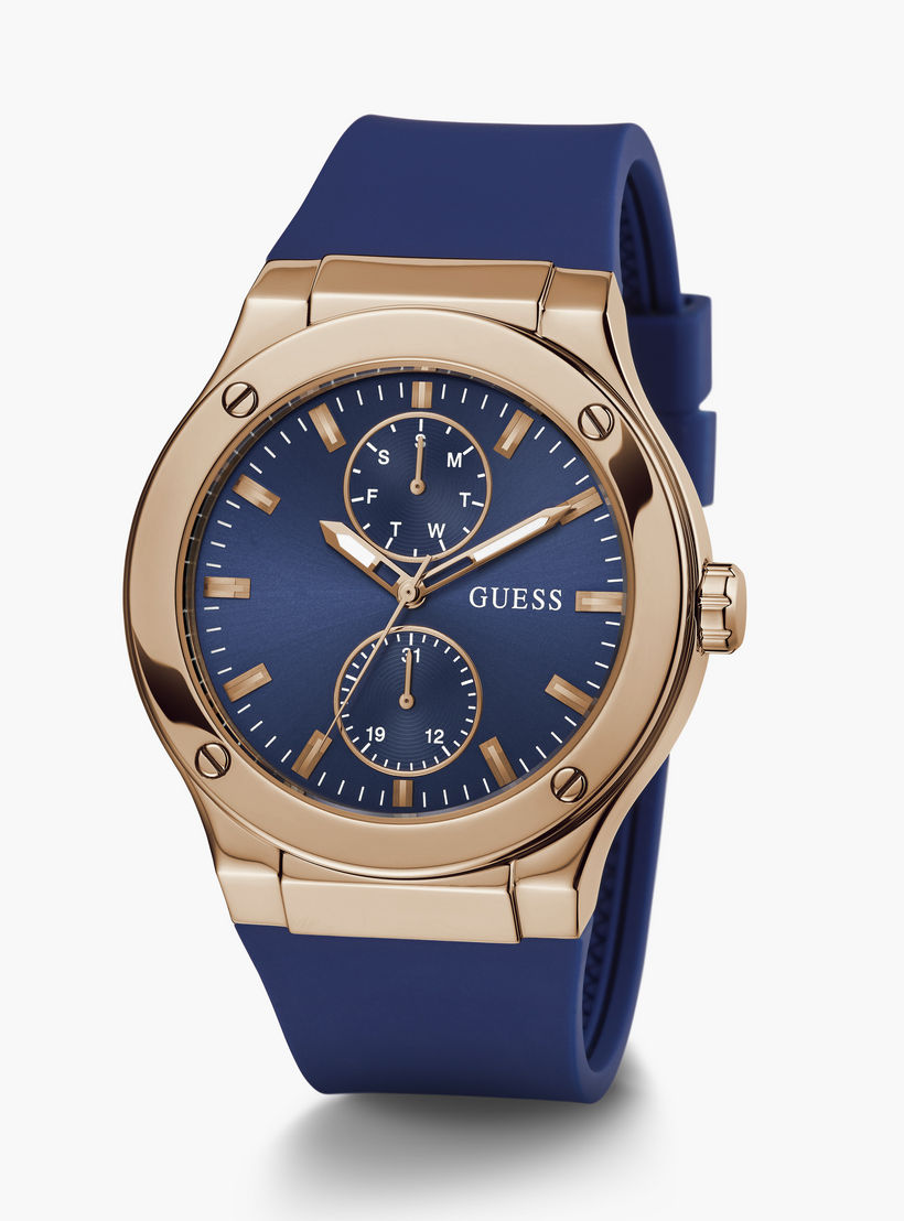 غيس- ساعة رجالية 45 مم كرونوغراف سوار سيليكون باللون الأزرق | GW0491G4-men-watchesandjewellery-watches-image-2