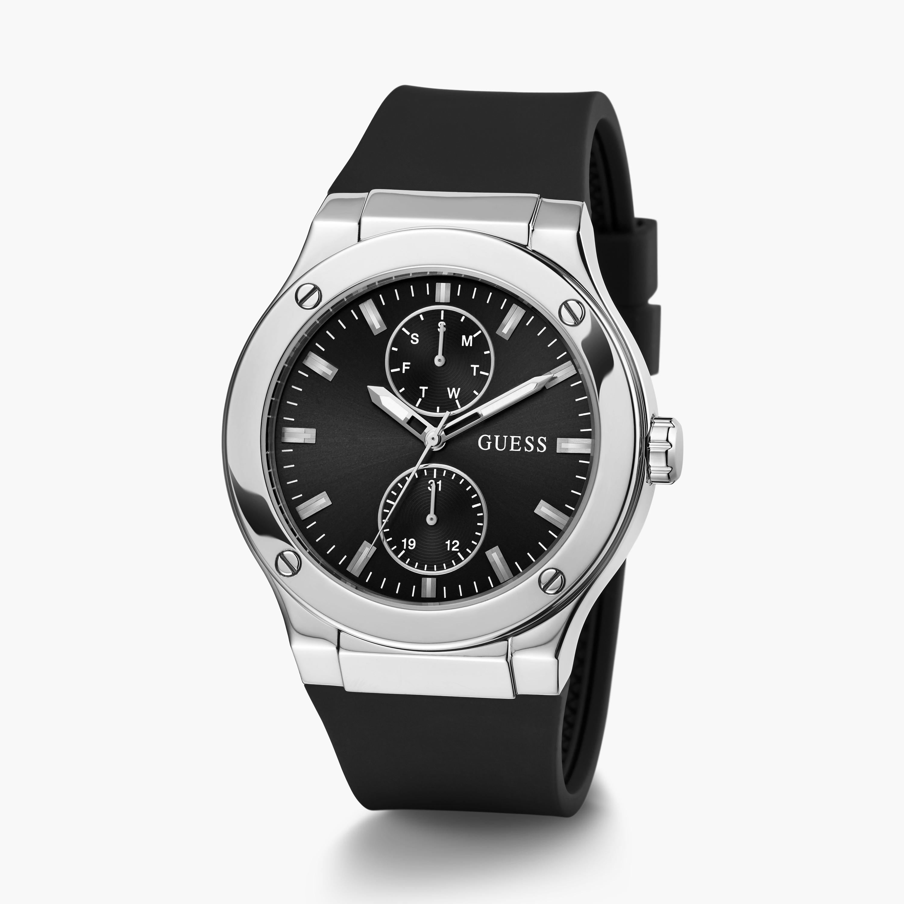 غيس- ساعة رجالية 45 مم كرونوغراف سوار سيليكون باللون الأسود | GW0491G3-men-watchesandjewellery-watches-image-2
