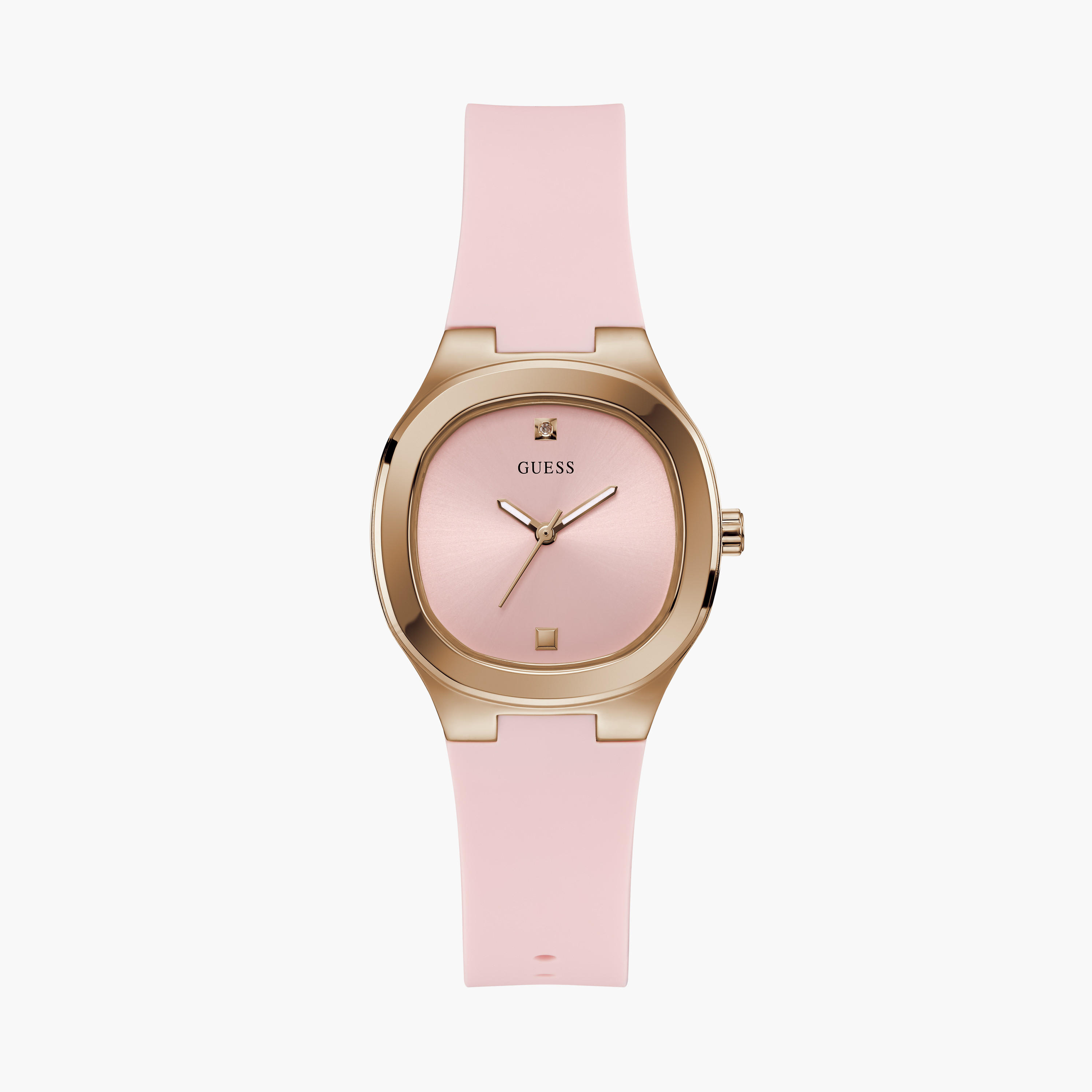 Guess Women's 32 MM Pink Analog Silicone Strap Watch | GW0658L2-women-watchesandjewellery-watches-image-1