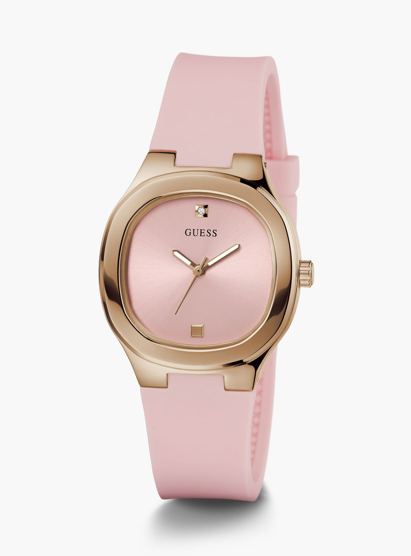 Guess Women's 32 MM Pink Analog Silicone Strap Watch | GW0658L2-women-watchesandjewellery-watches-image-2