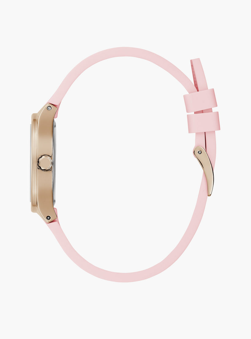Guess Women's 32 MM Pink Analog Silicone Strap Watch | GW0658L2-women-watchesandjewellery-watches-image-3