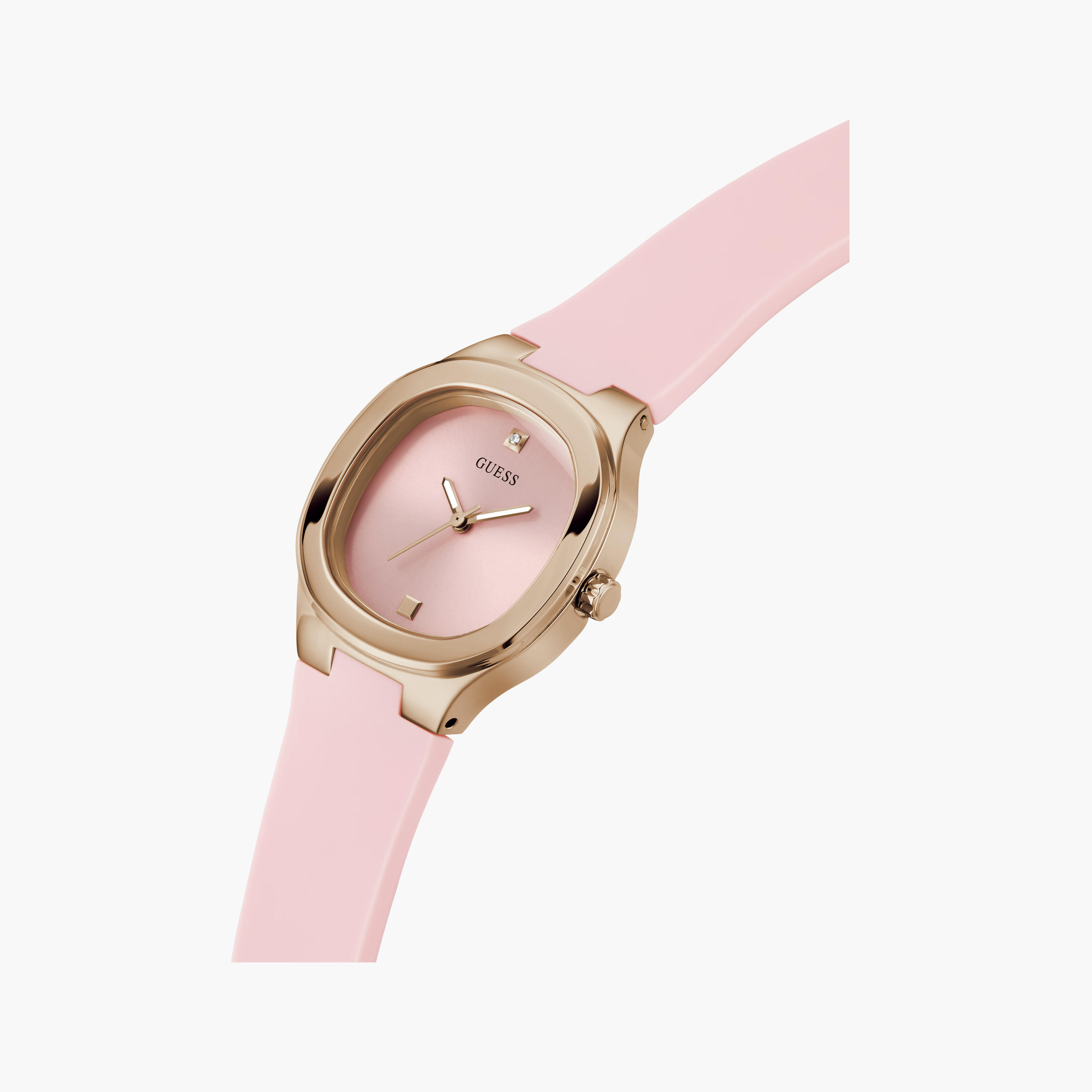 Guess Women's 32 MM Pink Analog Silicone Strap Watch | GW0658L2-women-watchesandjewellery-watches-image-4