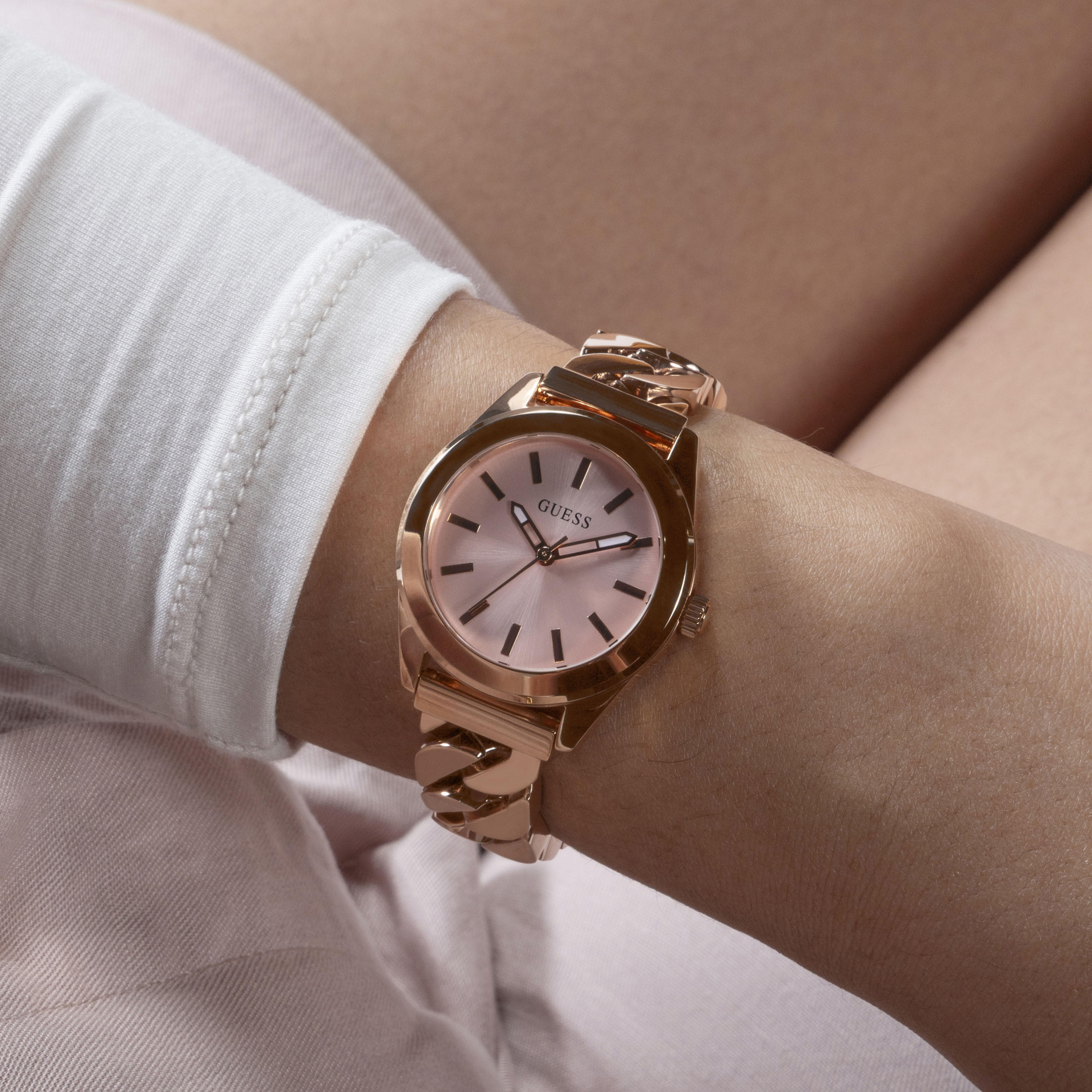 Guess Women's 32 MM Gold Analog Stainless Steel Strap Watch | GW0653L2-women-watchesandjewellery-watches-image-7