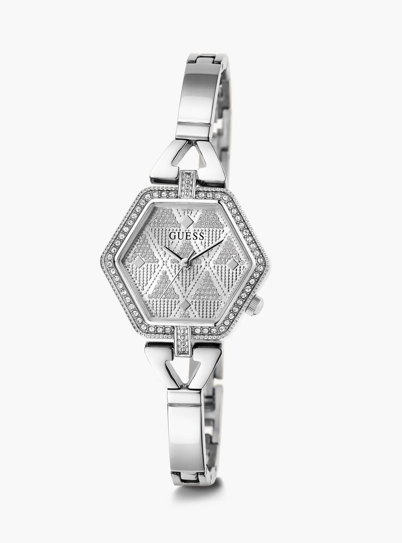 Guess Women's 28 MM Silver Analog Metal Strap Watch | GW0680L1-women-watchesandjewellery-watches-image-2