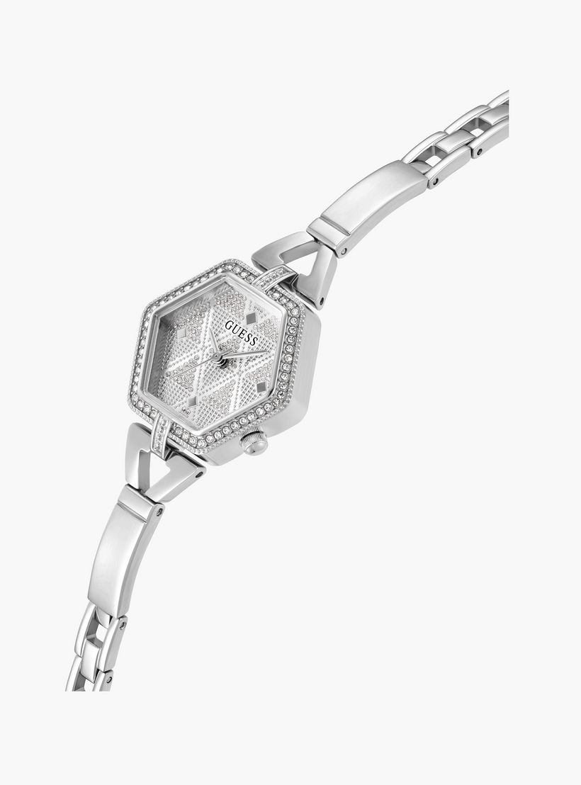 Guess Women's 28 MM Silver Analog Metal Strap Watch | GW0680L1-women-watchesandjewellery-watches-image-4