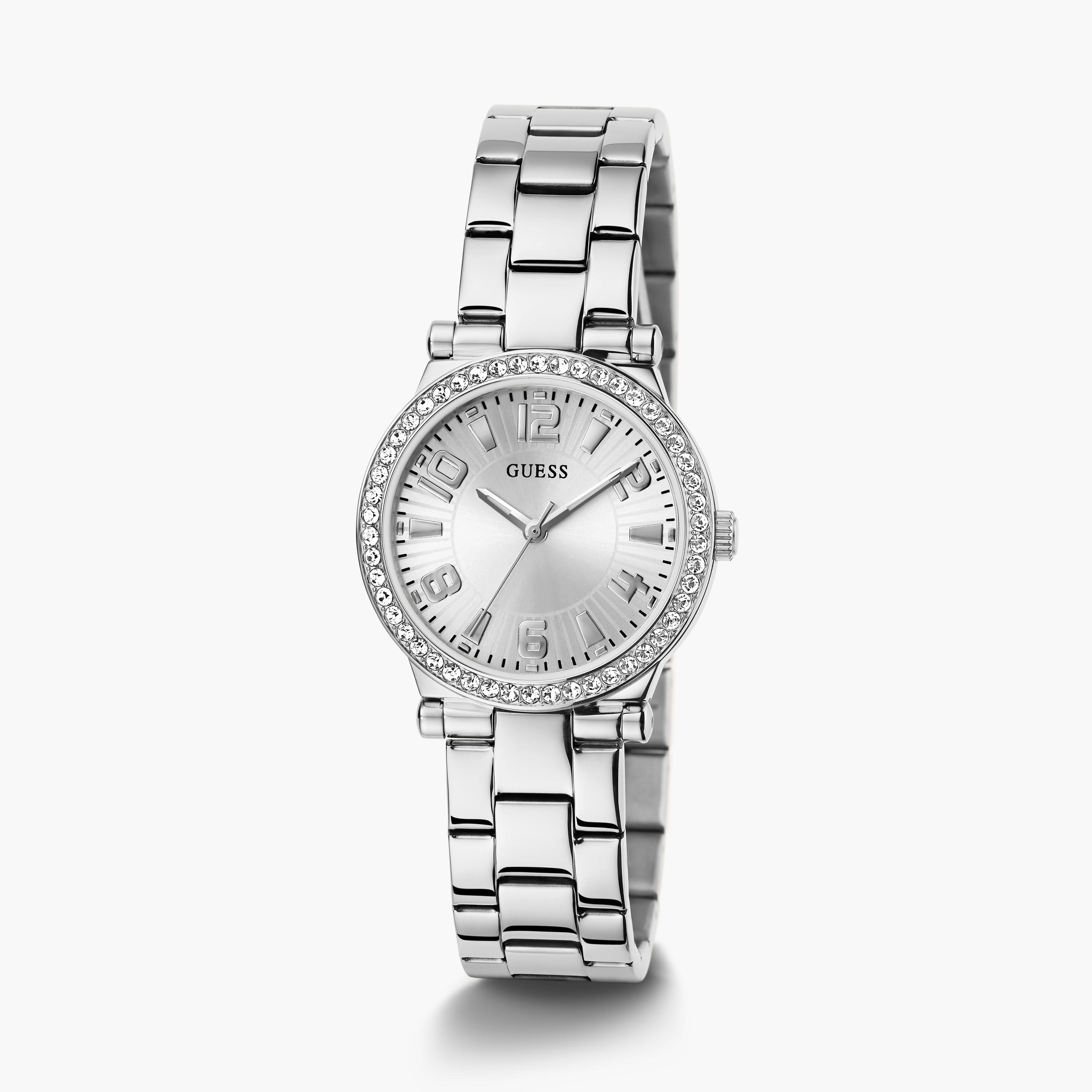 Guess Women's 32 MM Silver Analog Metal Strap Watch | GW0686L1-women-watchesandjewellery-watches-image-2