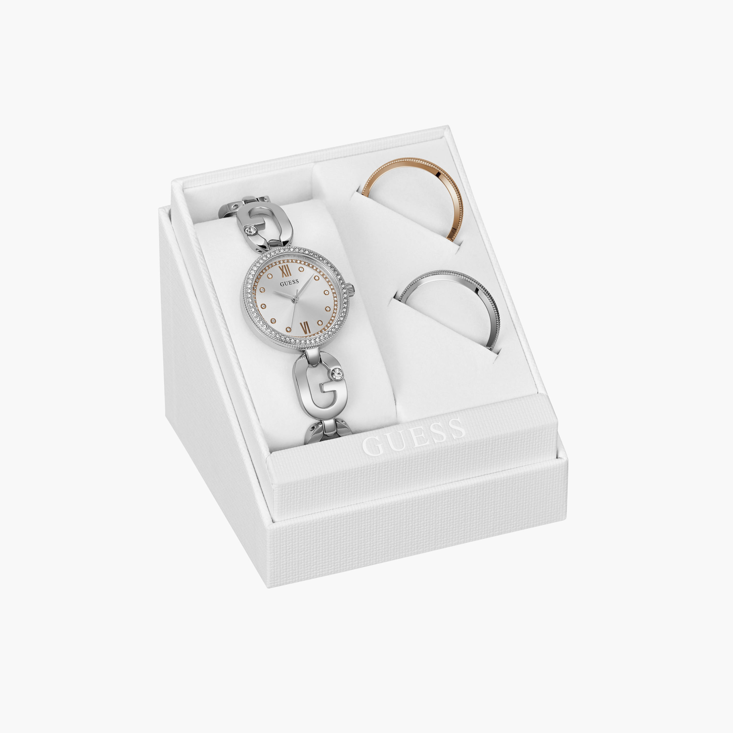 Guess Women's 30 MM Silver Analog Metal Strap Watch | GW0693L1-women-watchesandjewellery-watches-image-7