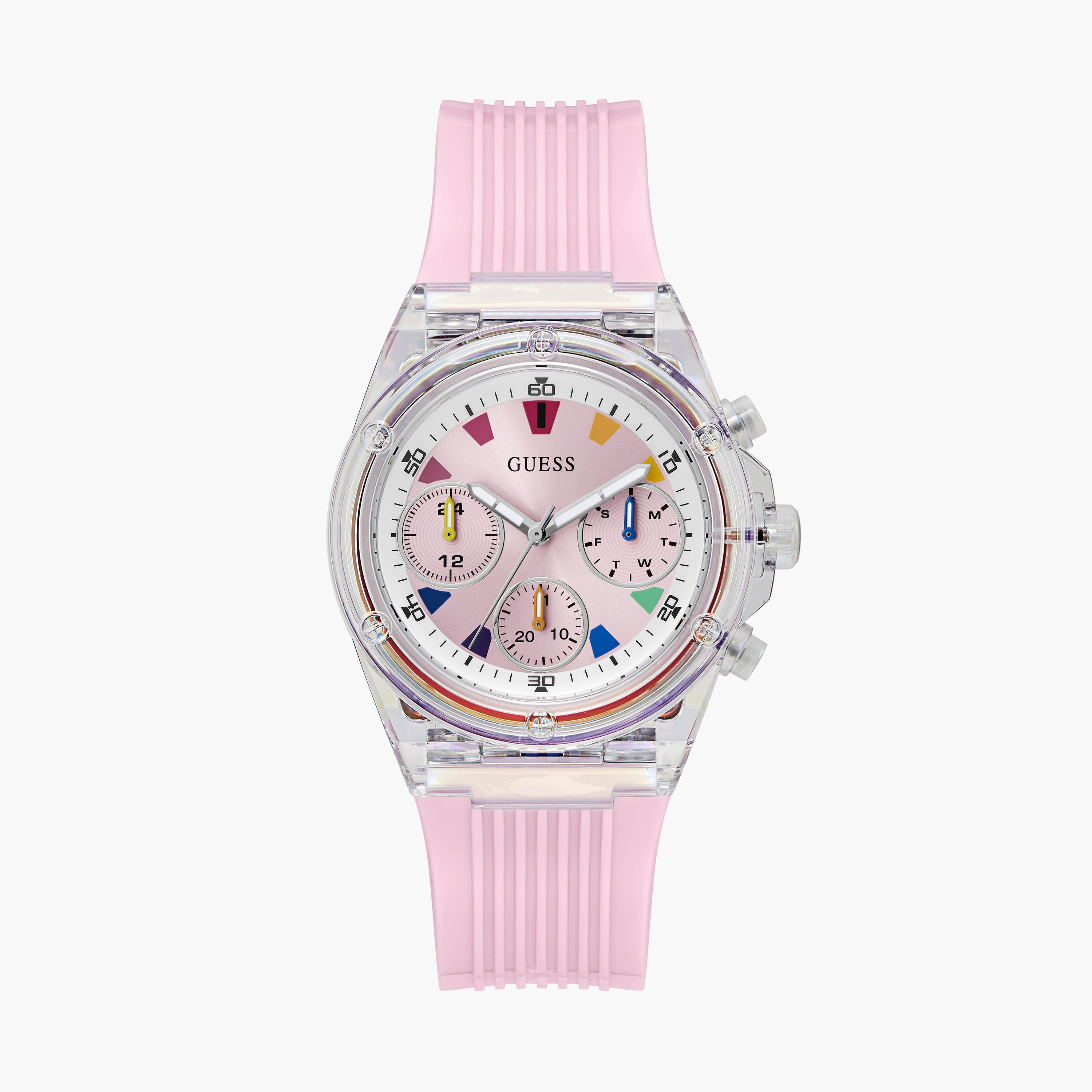 غيس- ساعة النسائية سوار سيليكون 39 مم باللون الوردي | GW0438L7-women-watchesandjewellery-watches-image-1