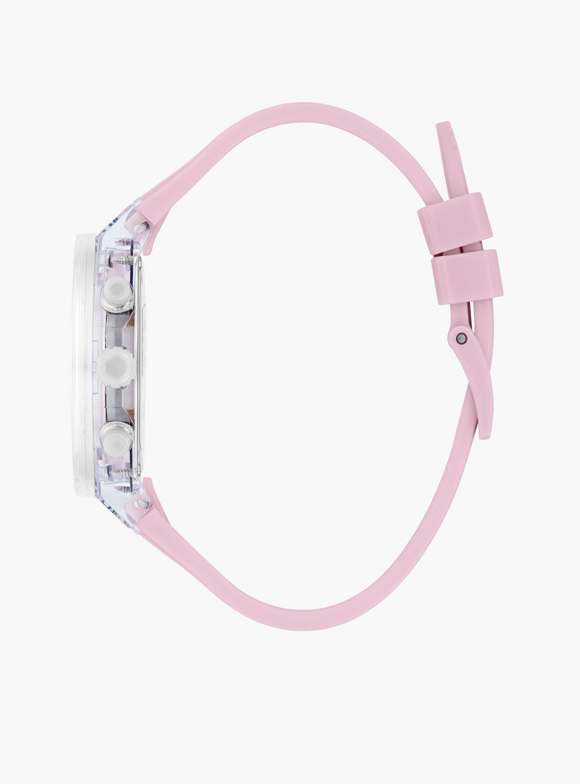 Guess Women's 39 MM Pink Chronograph Silicone Strap Watch | GW0438L7-women-watchesandjewellery-watches-image-3