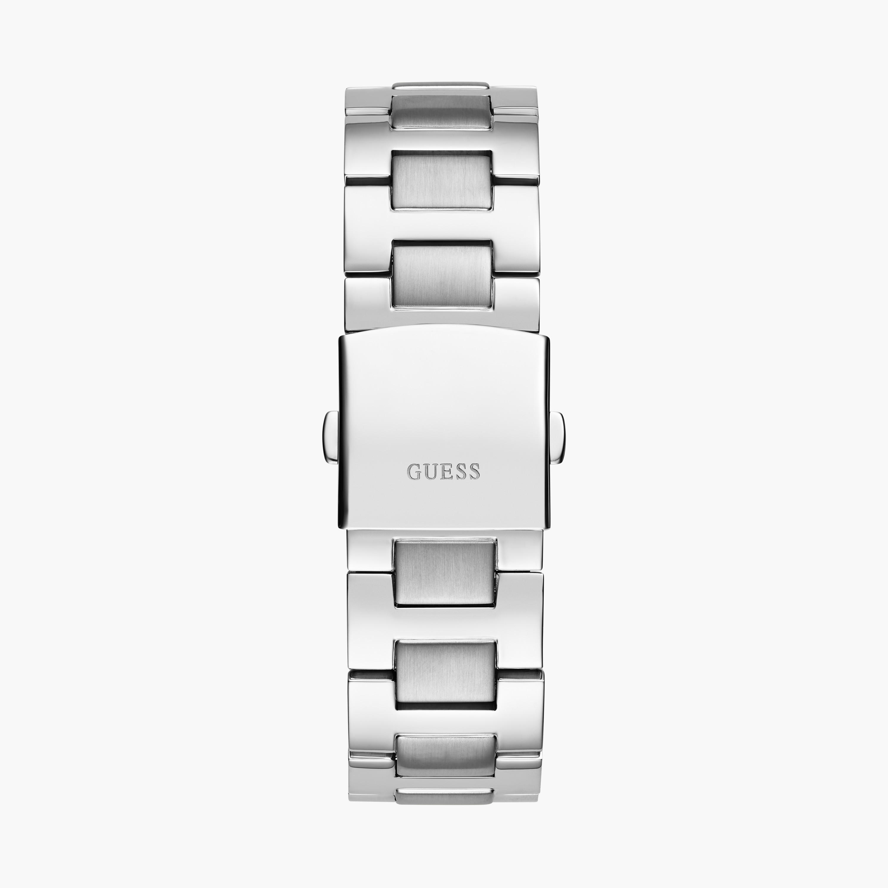 Guess Men's 44 MM Silver Chronograph Metal Strap Watch | GW0703G1-men-watchesandjewellery-watches-image-5