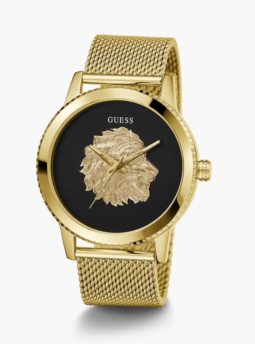 غيس- ساعة رجالية شبكية ذهبية 44 مم سوار ستانلس ستيل | GW0702G1-men-watchesandjewellery-watches-image-2