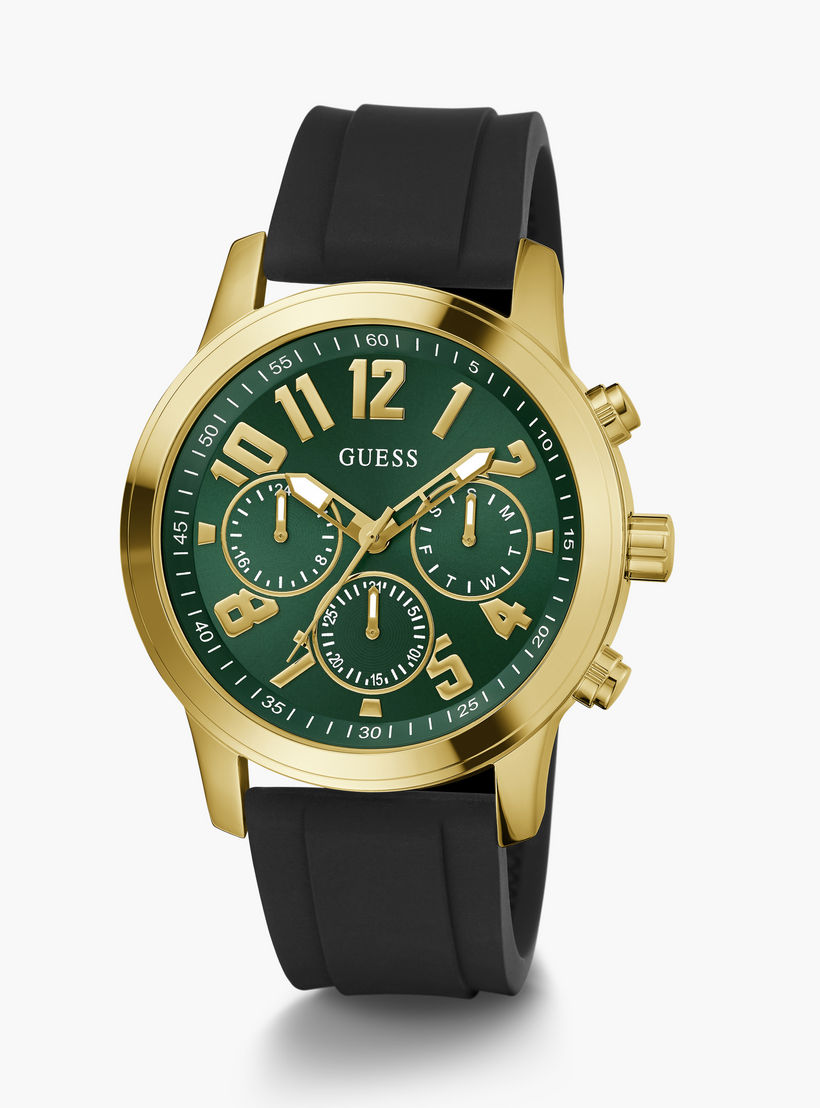 غيس- ساعة رجالية كرونوغراف سوداء 44 مم سوار سيليكون | GW0708G2-men-watchesandjewellery-watches-image-2