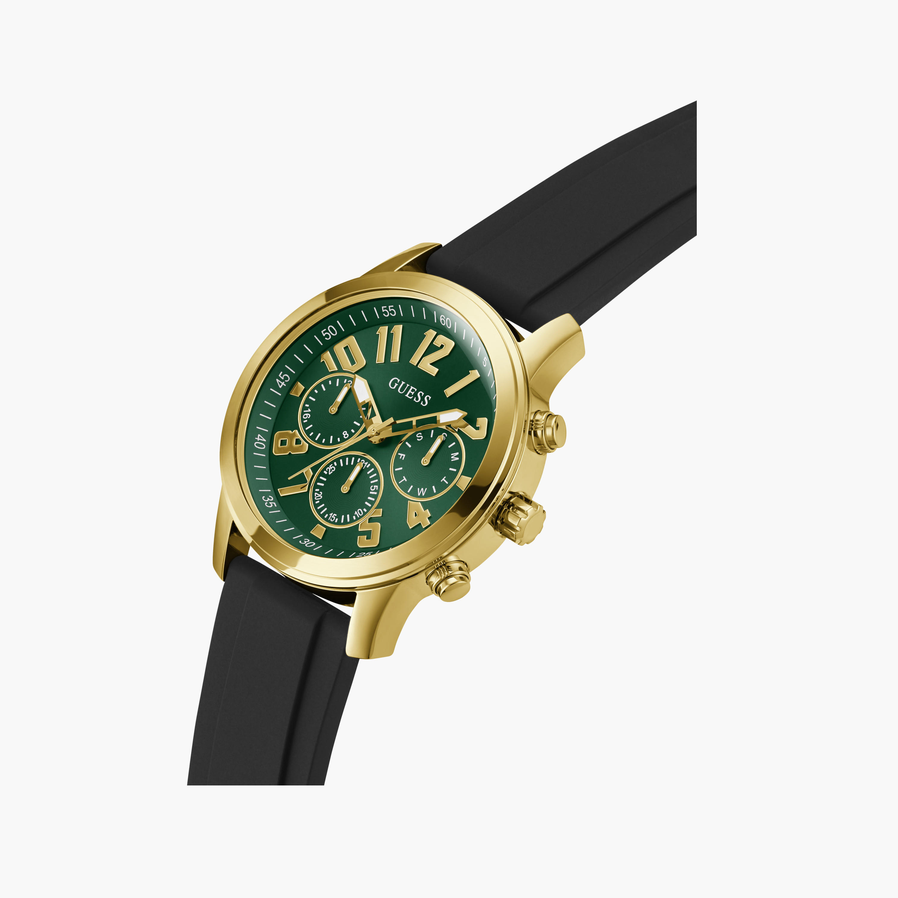 غيس- ساعة رجالية كرونوغراف سوداء 44 مم سوار سيليكون | GW0708G2-men-watchesandjewellery-watches-image-4