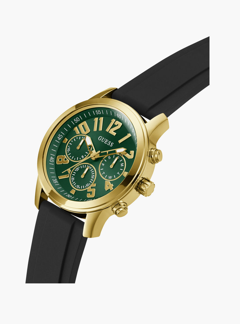 غيس- ساعة رجالية كرونوغراف سوداء 44 مم سوار سيليكون | GW0708G2-men-watchesandjewellery-watches-image-4