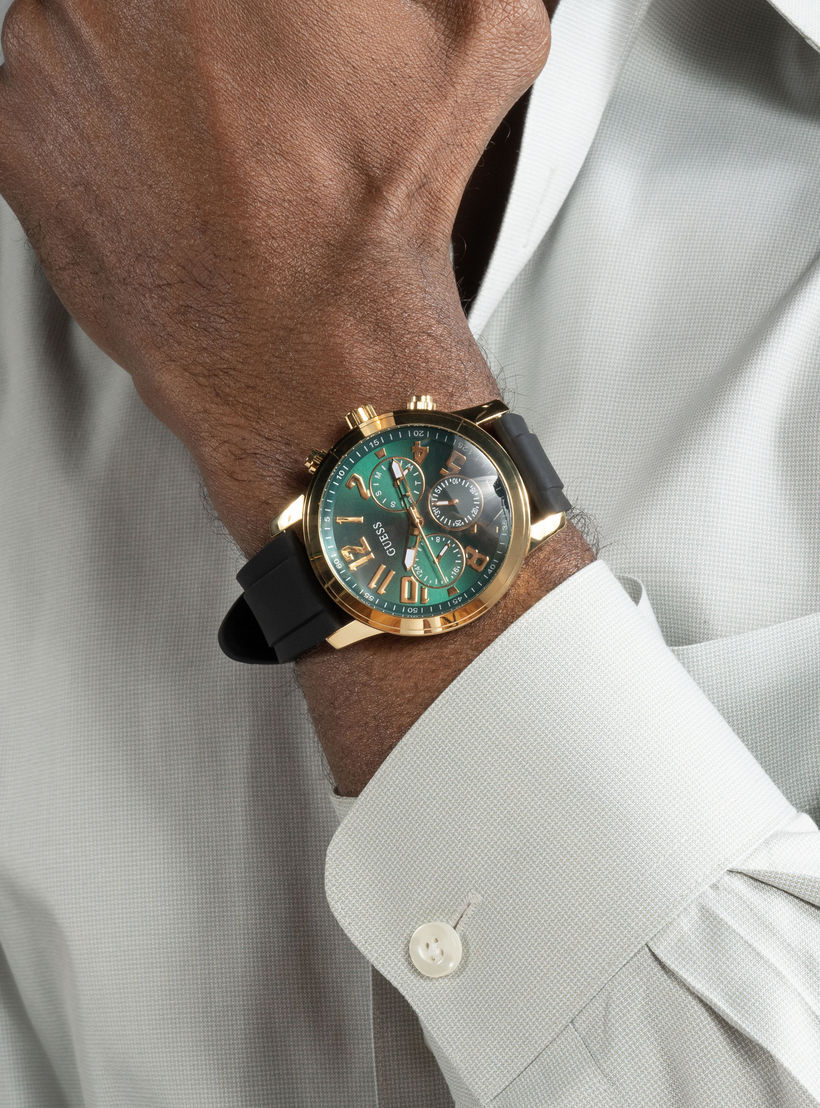 غيس- ساعة رجالية كرونوغراف سوداء 44 مم سوار سيليكون | GW0708G2-men-watchesandjewellery-watches-image-6