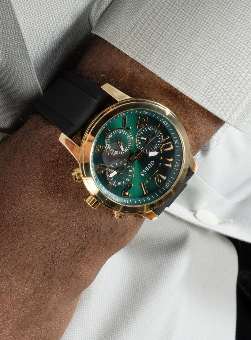 غيس- ساعة رجالية كرونوغراف سوداء 44 مم سوار سيليكون | GW0708G2-men-watchesandjewellery-watches-image-7