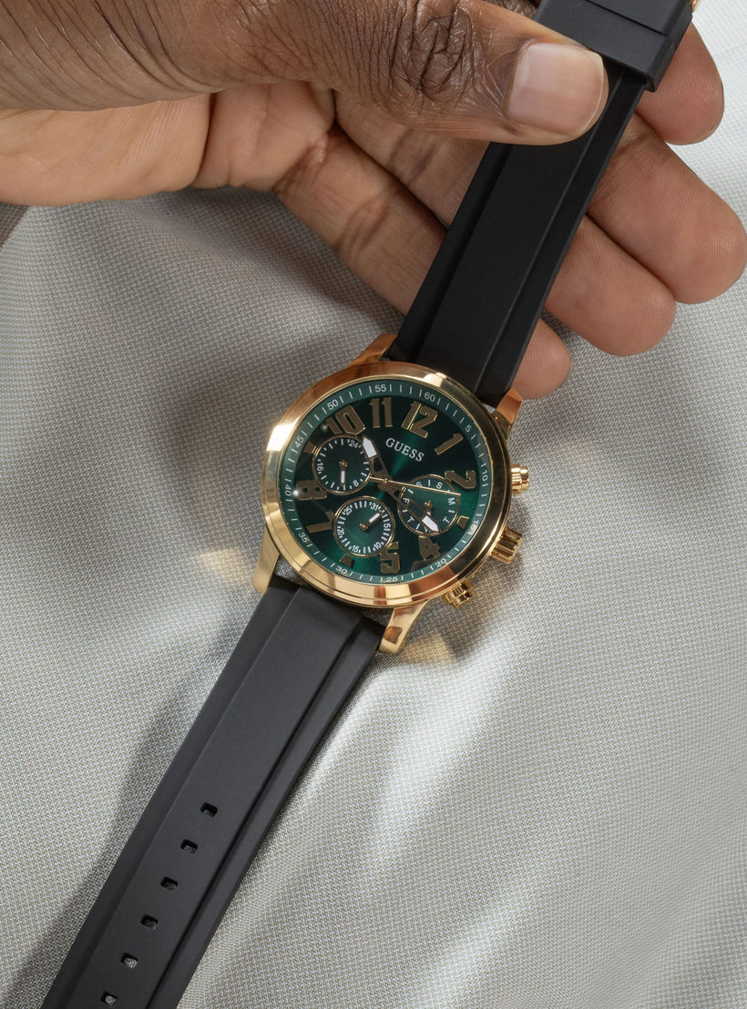 غيس- ساعة رجالية كرونوغراف سوداء 44 مم سوار سيليكون | GW0708G2-men-watchesandjewellery-watches-image-8