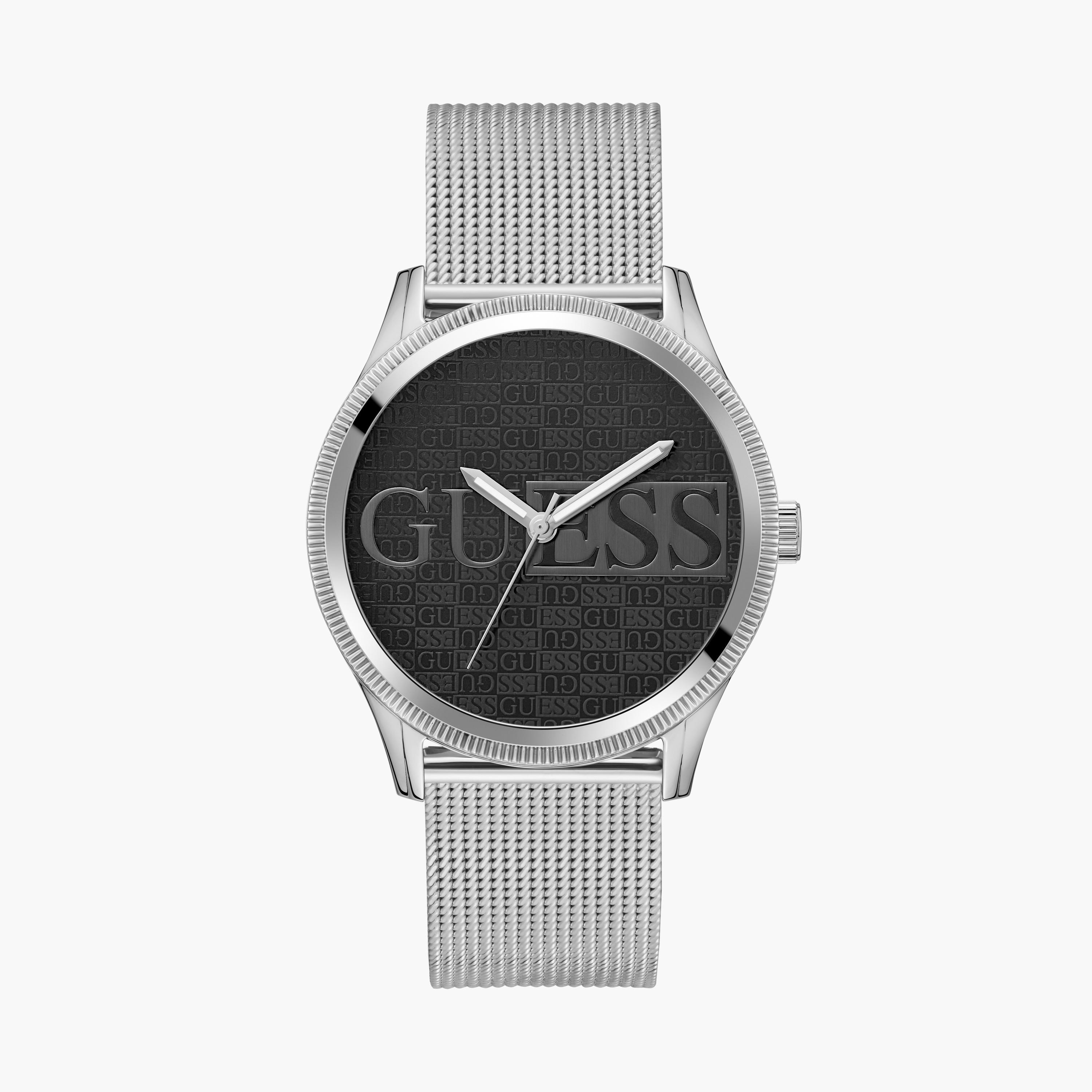 غيس- ساعة رجالية كرونوغراف فضية 44 مم سوار شبكي | GW0710G1-men-watchesandjewellery-watches-image-1