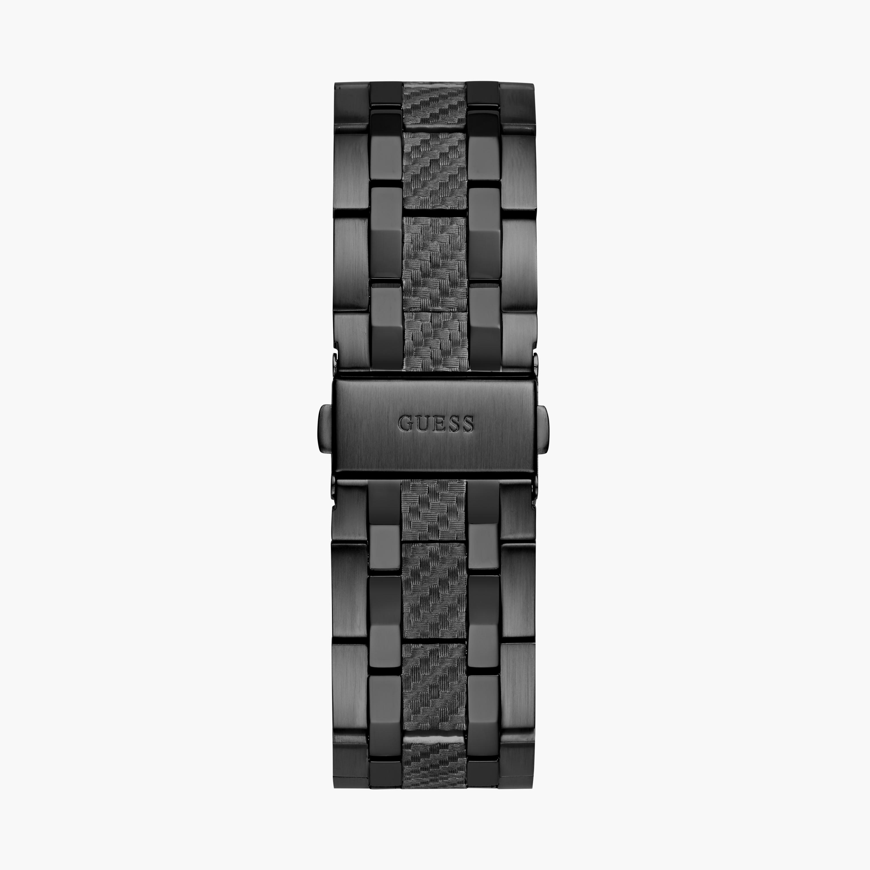 غيس- ساعة رجالية كرونوغراف سوداء 44 مم سوار معدني | GW0714G4-men-watchesandjewellery-watches-image-5