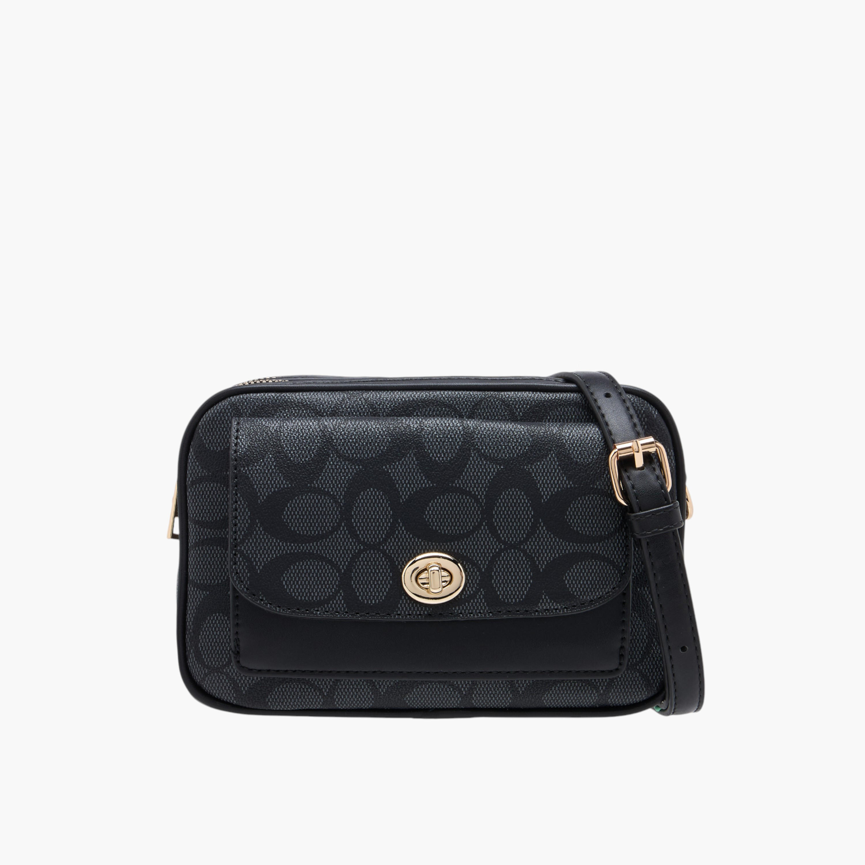 شنطة كروس بودي بارزة الملمس بسحاب إغلاق وحزام قابل للفصل من ساشا-women-bagsandwallets-handbags-image-1