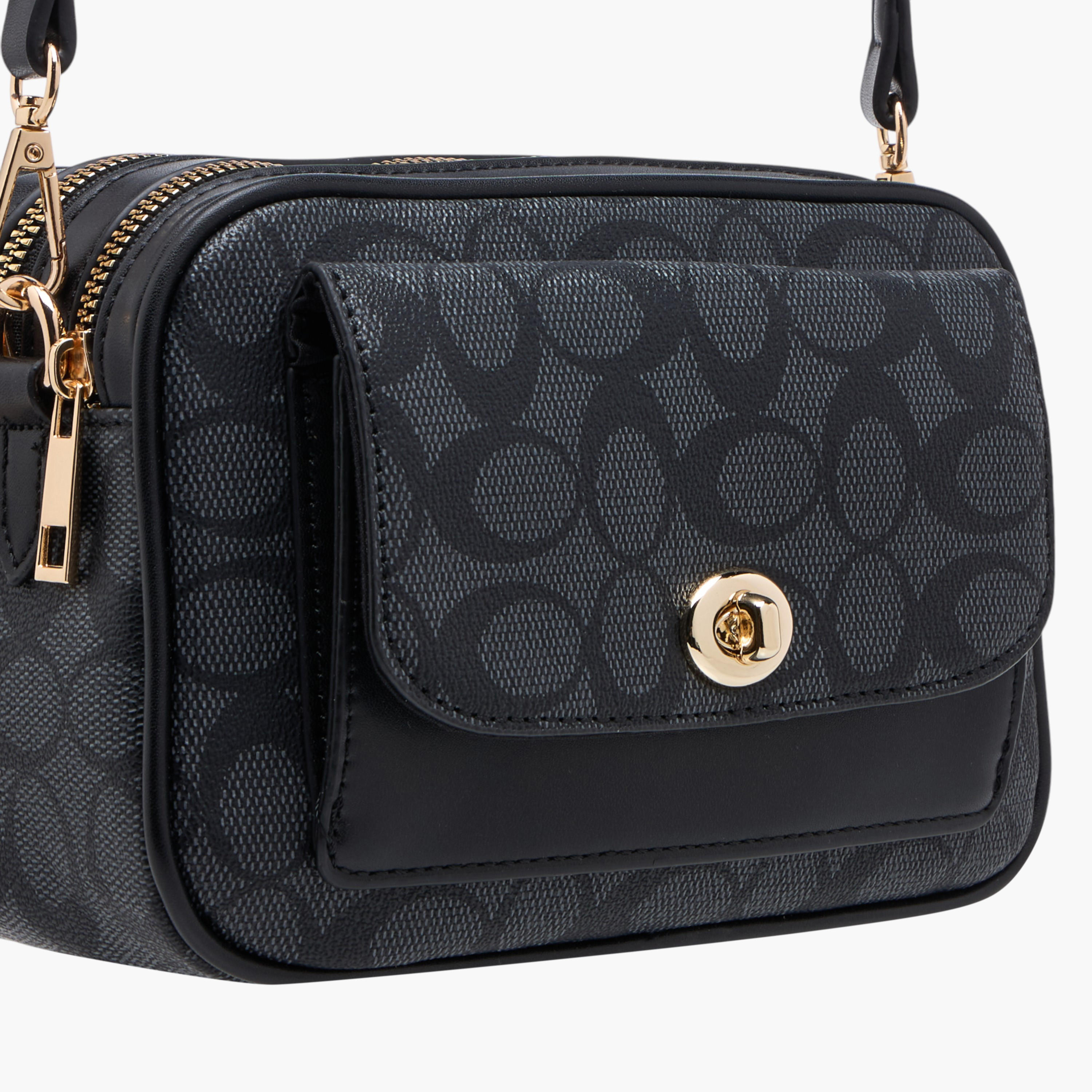 شنطة كروس بودي بارزة الملمس بسحاب إغلاق وحزام قابل للفصل من ساشا-women-bagsandwallets-handbags-image-5