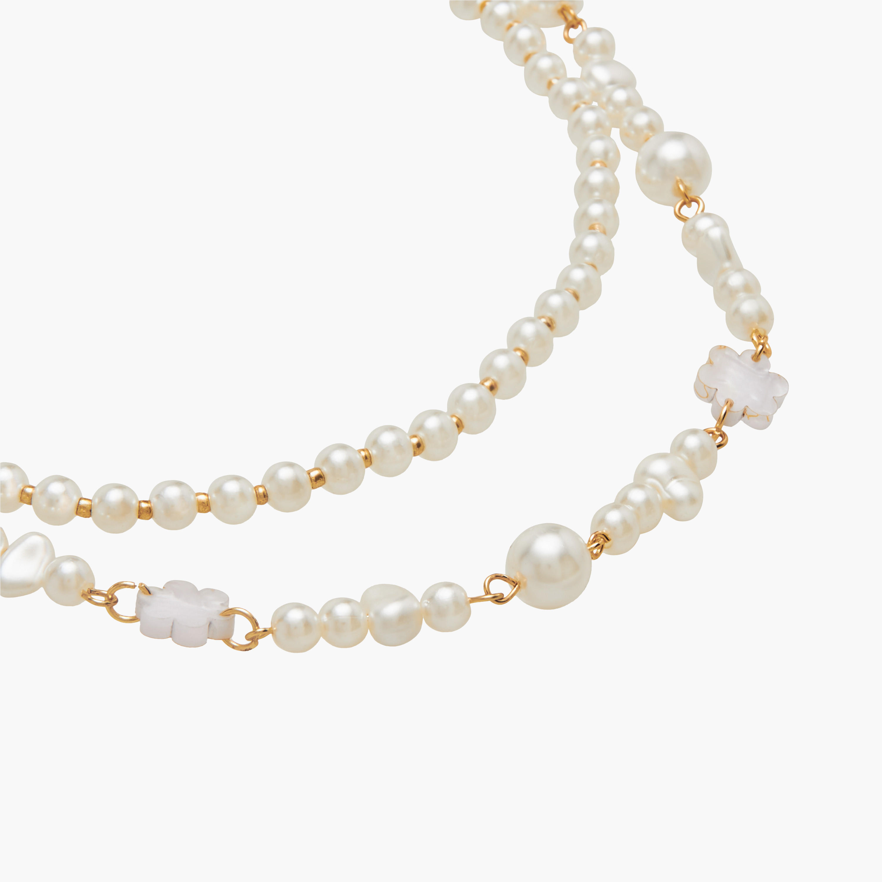 عقد بطبقتين مزين باللؤلؤ وبمشبك إغلاق-women-watchesandjewellery-jewellery-necklacesandpendants-image-3