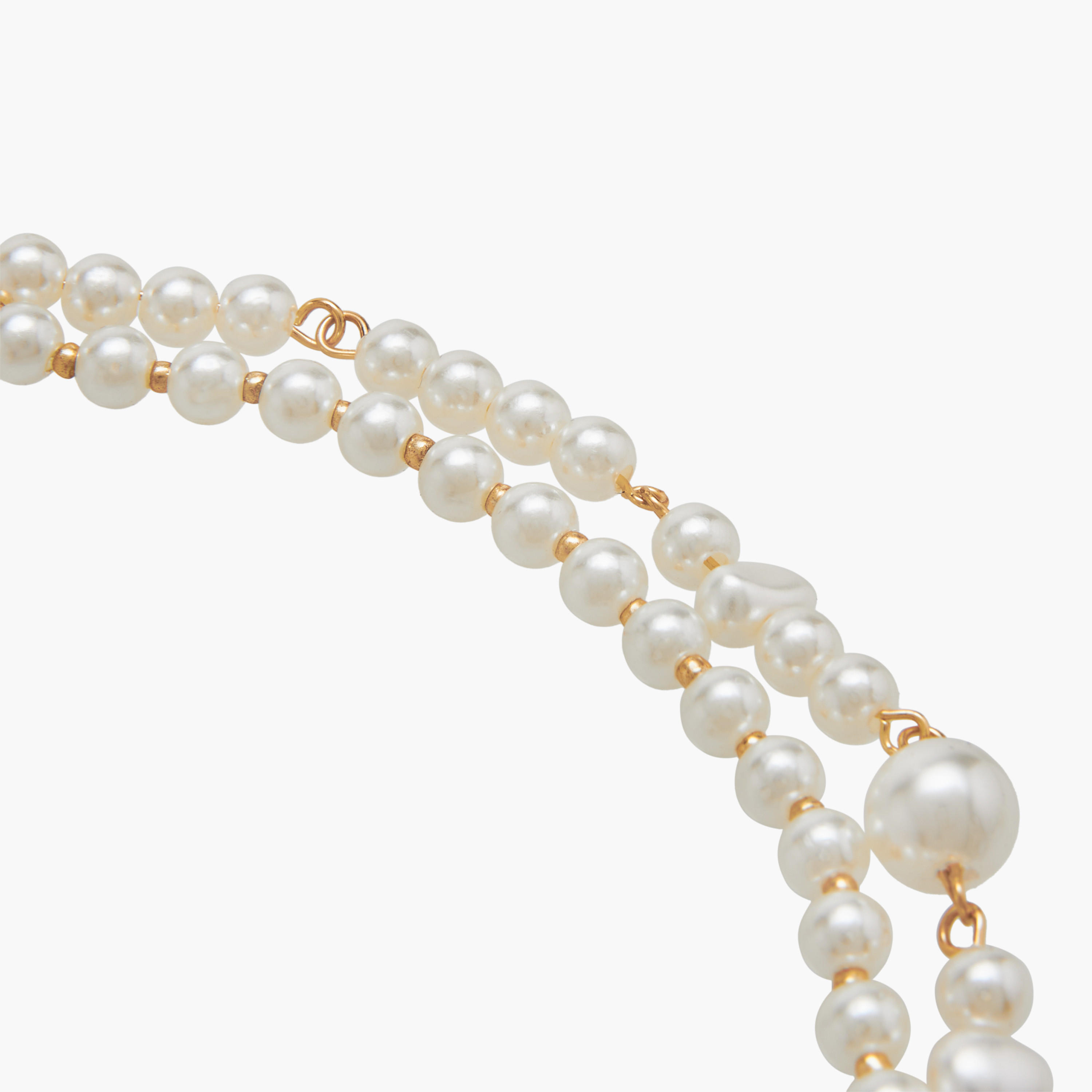 عقد بطبقتين مزين باللؤلؤ وبمشبك إغلاق-women-watchesandjewellery-jewellery-necklacesandpendants-image-5