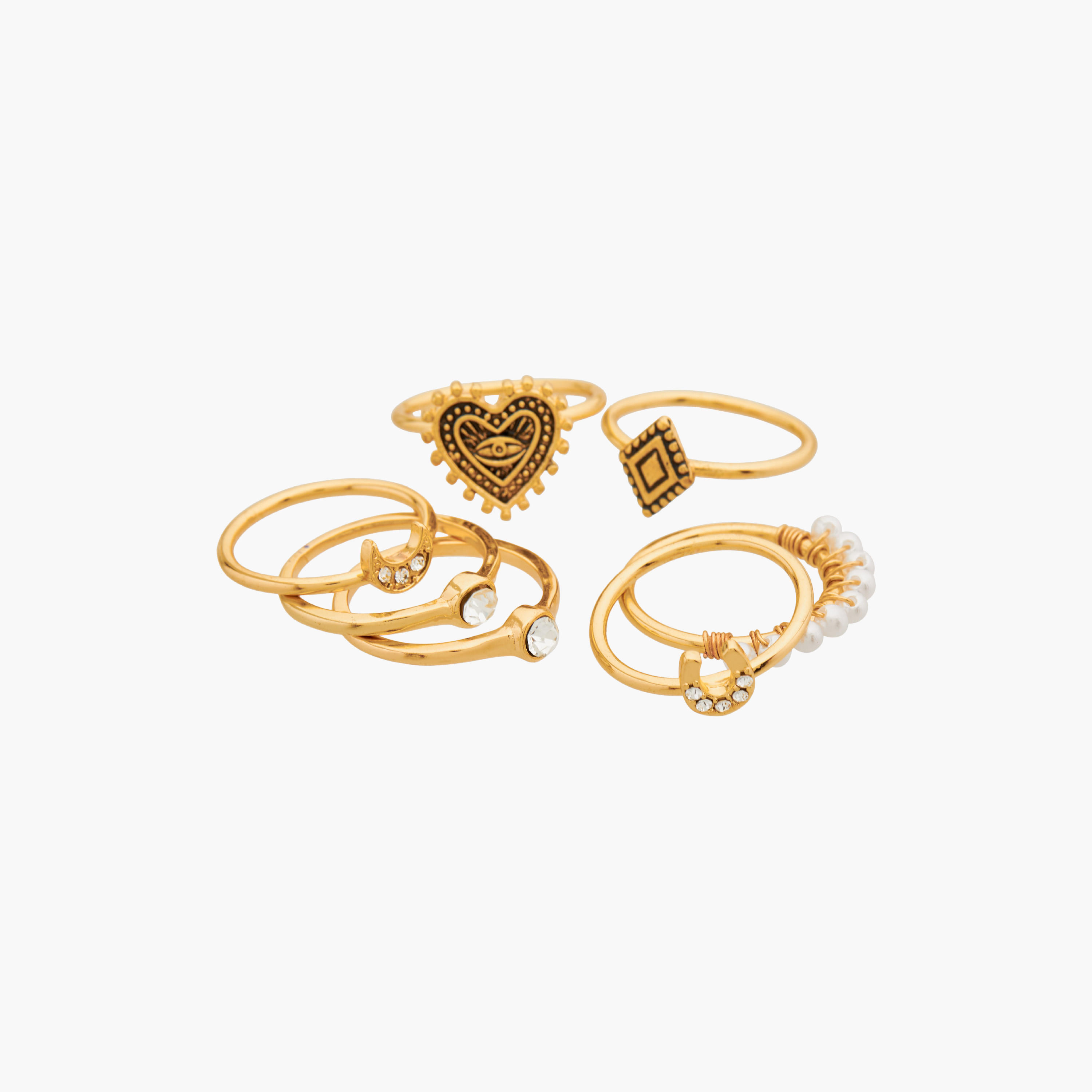Embellished 7-Piece Ring Set - S-M-women-watchesandjewellery-jewellery-rings-image-4